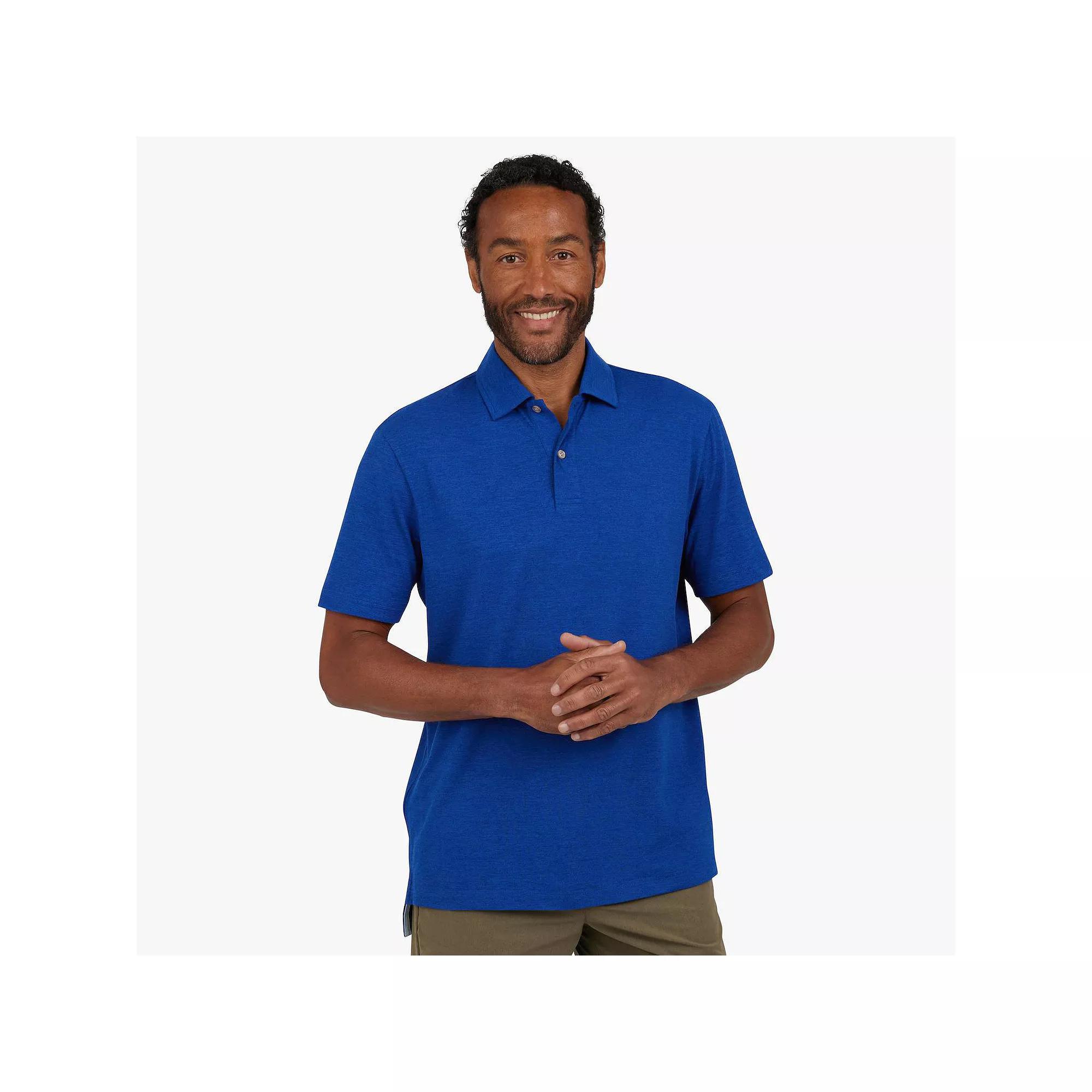 Men's Chaps Short Sleeve Performance Polo, Size: Small, Blue Blue Product Image