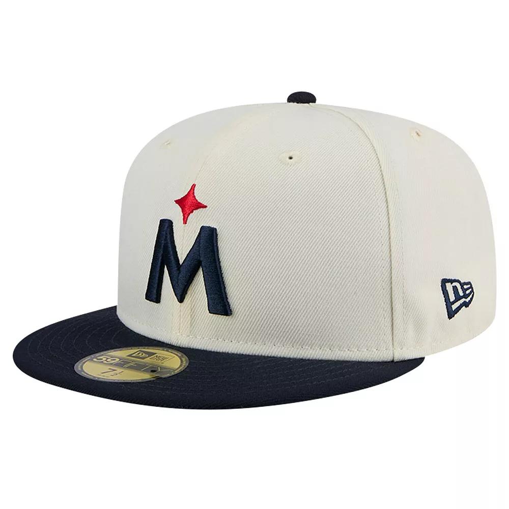 Men's New Era White Minnesota Twins Evergreen Chrome 59FIFTY Fitted Hat,  Product Image