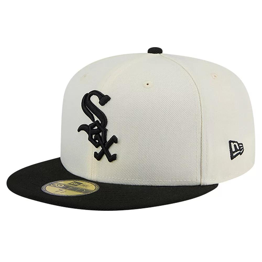 Men's New Era White Chicago White Sox Evergreen Chrome 59FIFTY Fitted Hat, Size: 6 7/8 Product Image