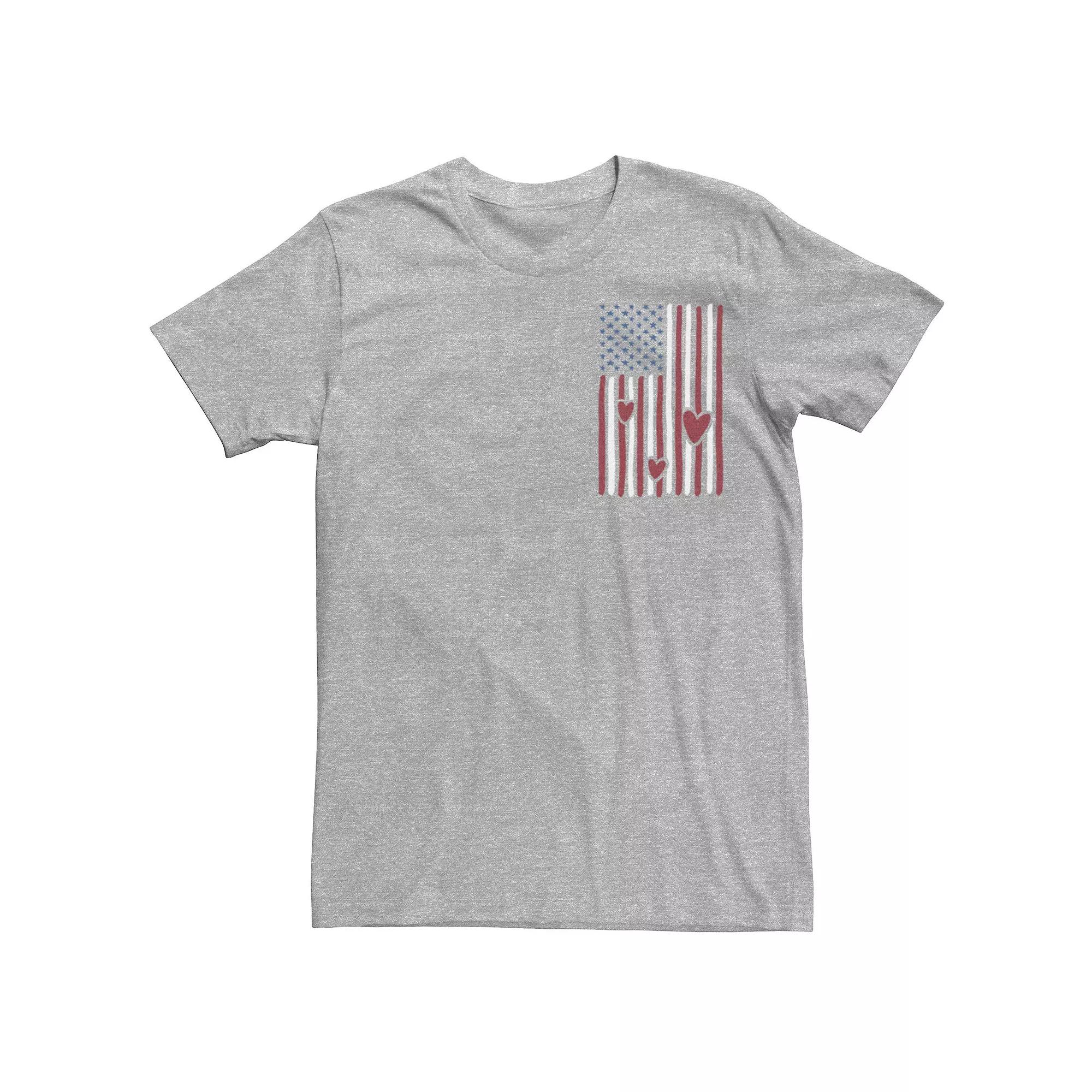 Men's Veterans Day American Flag Of Love Logo Tee,  Product Image