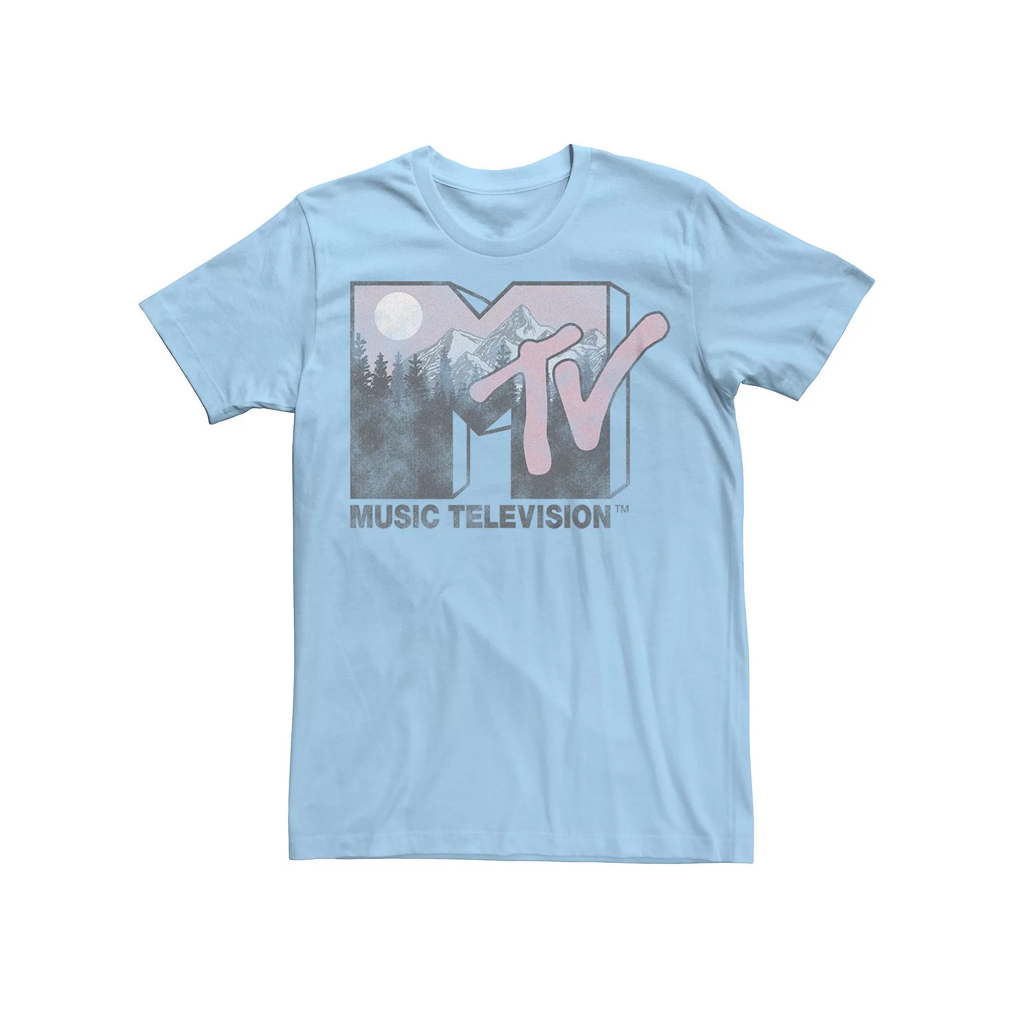 Men's MTV Outdoor Logo Graphic Tee, Size: Medium, Light Blue Product Image