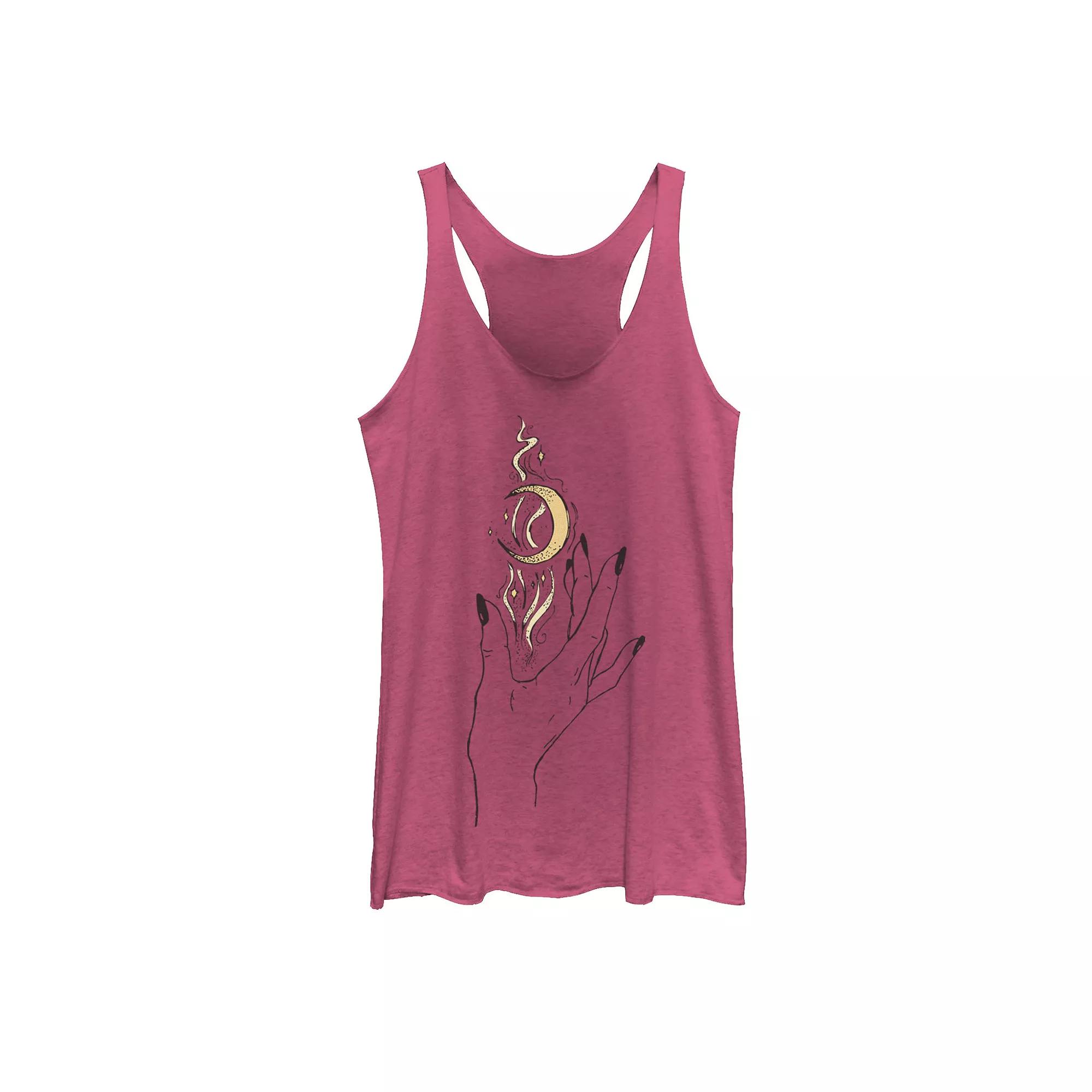 Juniors' Night Moon Flower Galactic Tank Top, Girl's,  Product Image