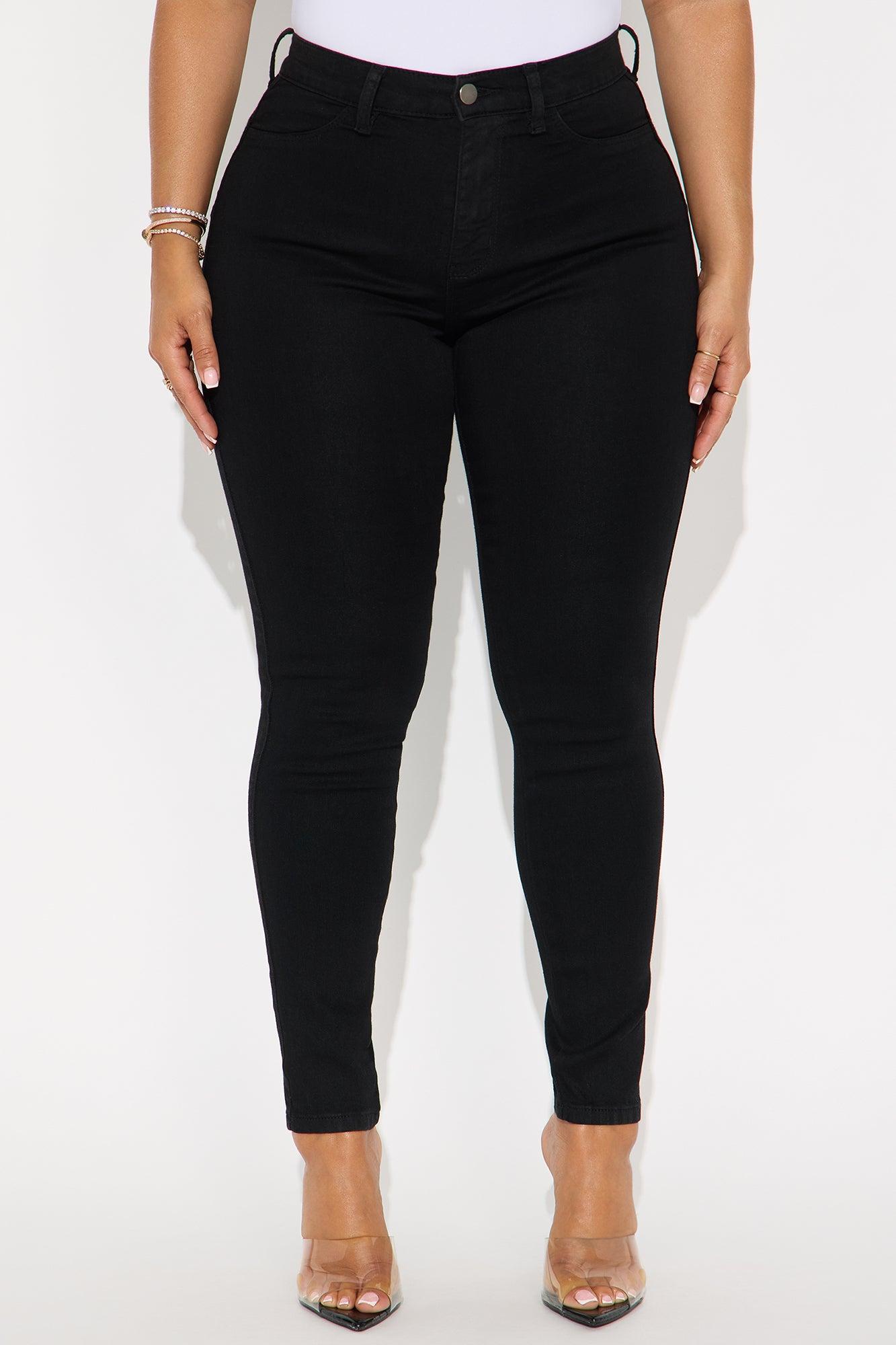 Petite Classic Beauty Booty Lifter Skinny Jeans - Black Product Image