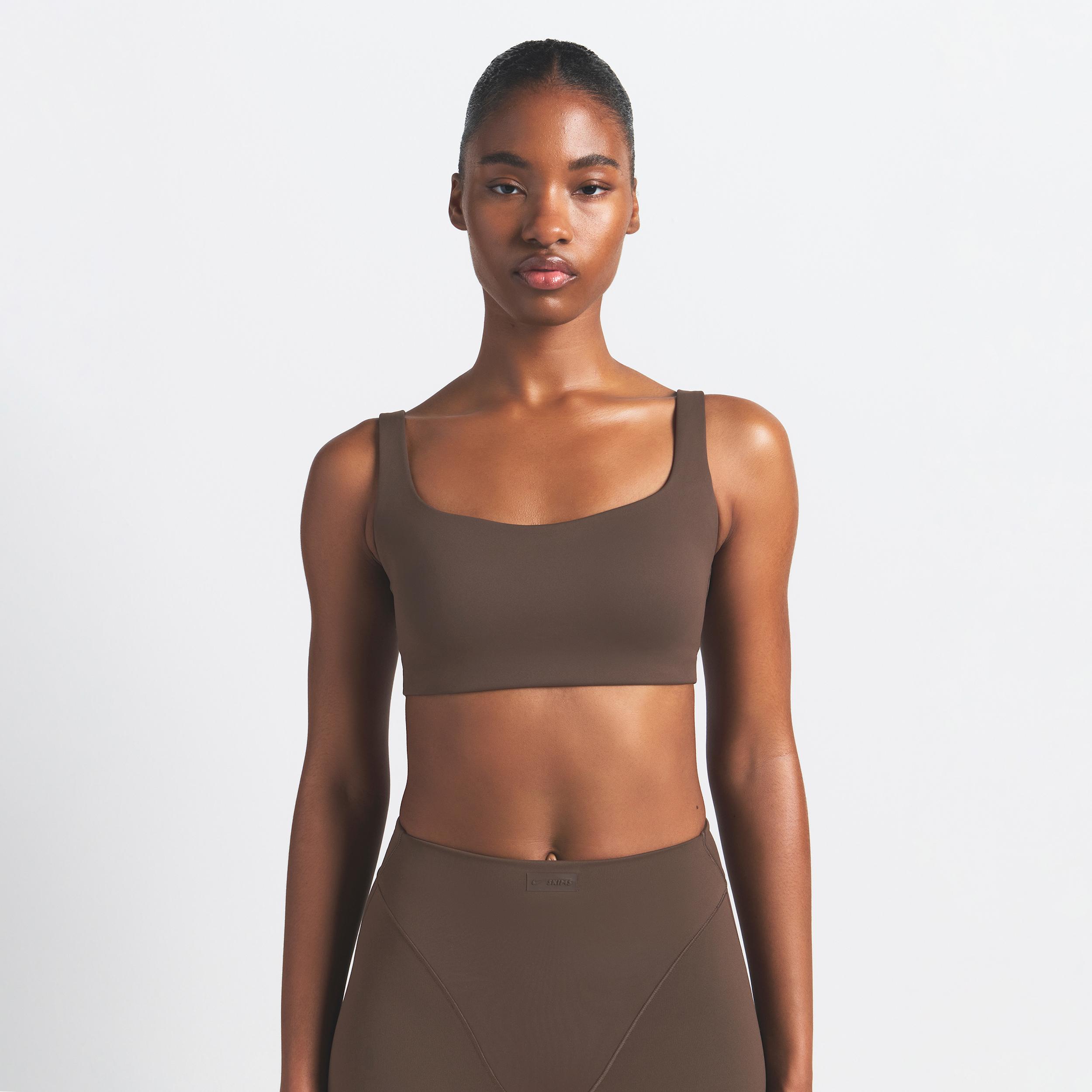 Nike Womens SKIMS Matte Scoop-Neck Bra | BRSPT2723-DSP Product Image