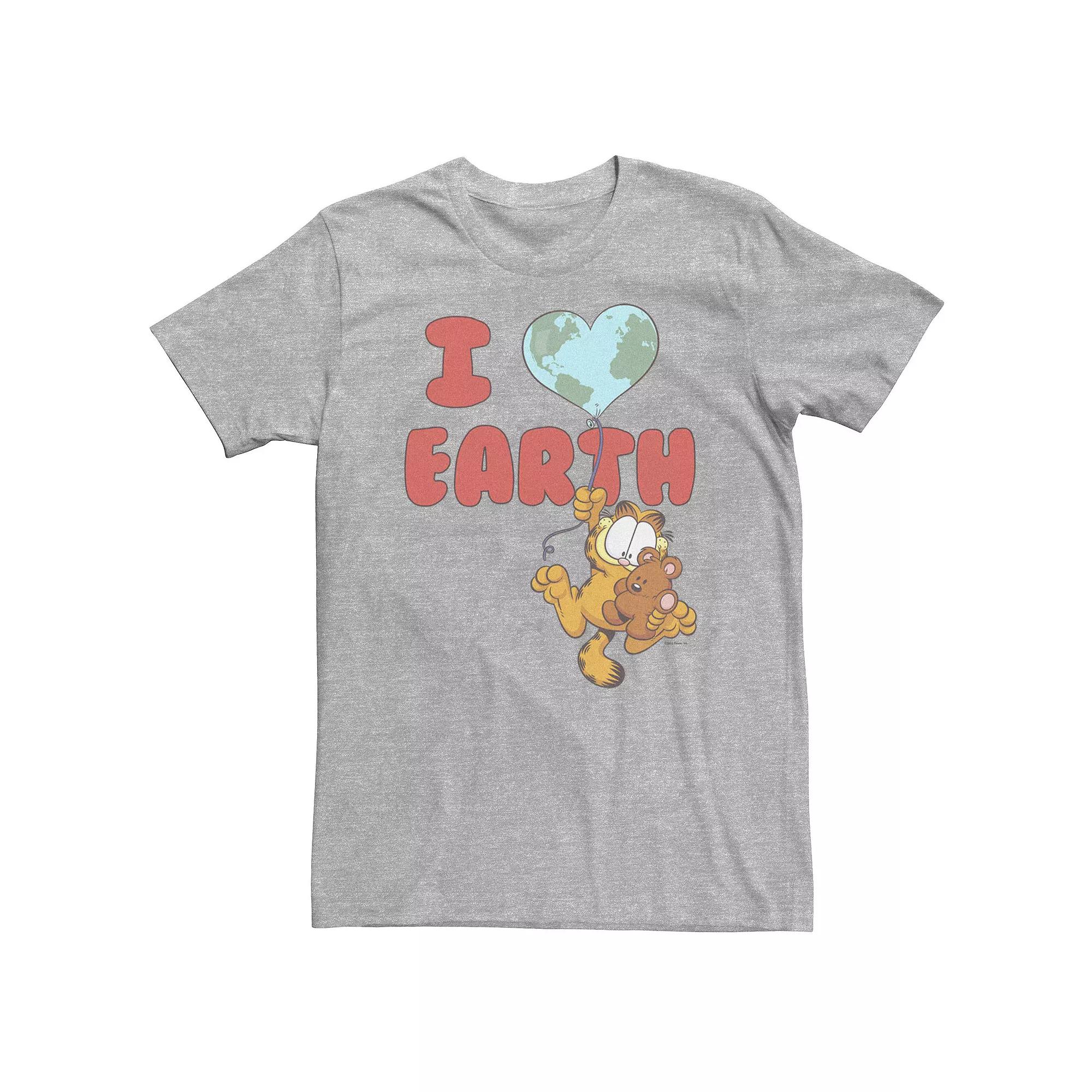 Big & Tall Garfield I Heart Earth Balloon Tee, Men's,  Product Image