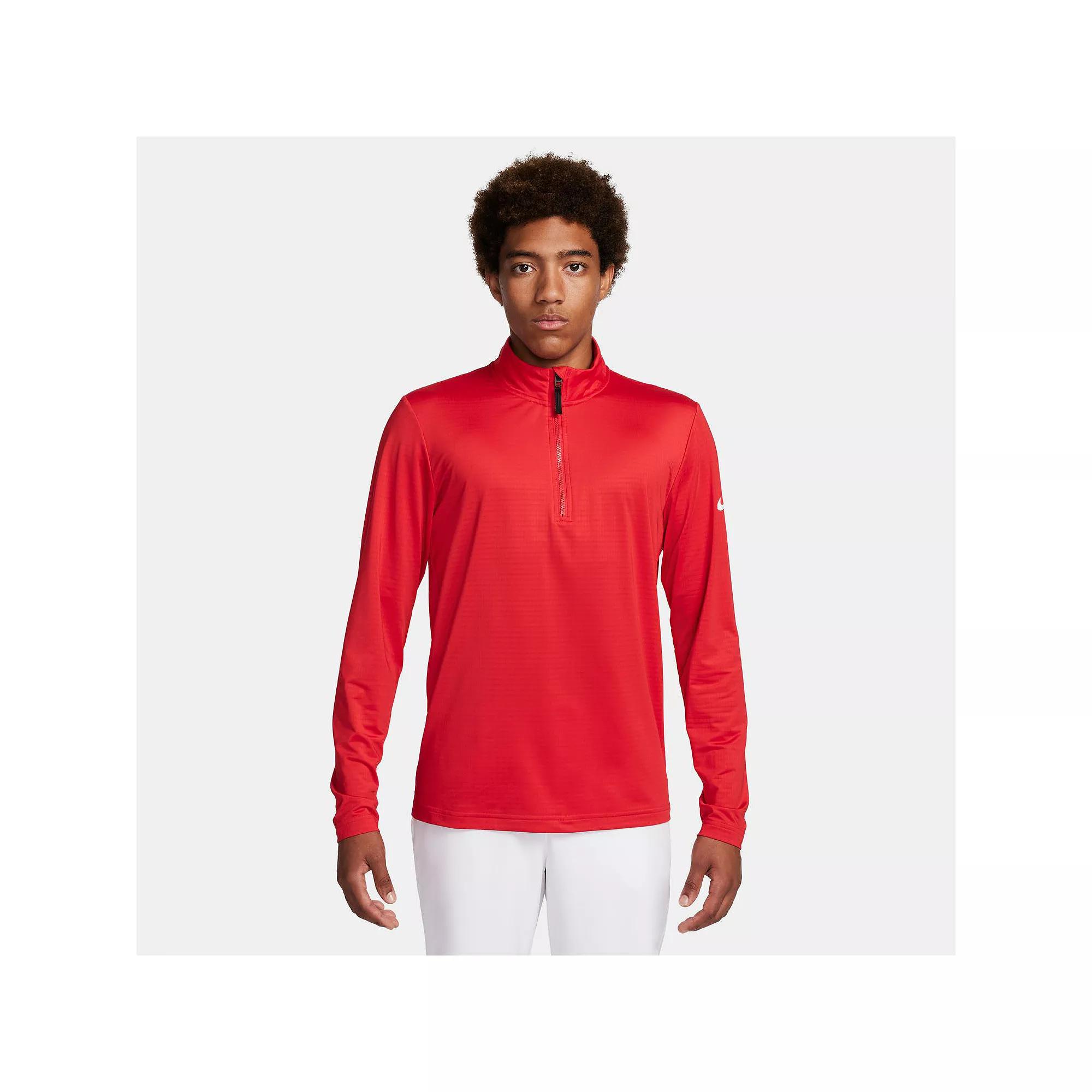 Men's Nike Victory Dri-FIT Half-Zip Golf Top, Size: Small, University Red Product Image