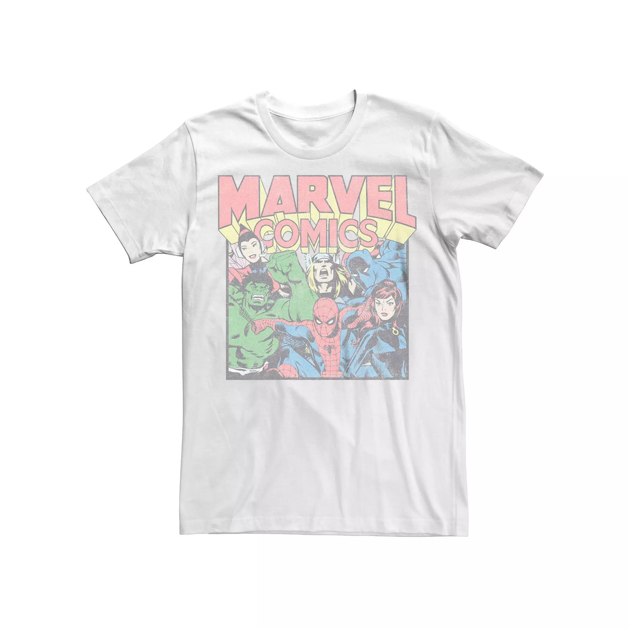 Men's Marvel Comics Vintage Superheroes Graphic Tee, Size: XXL, White Product Image