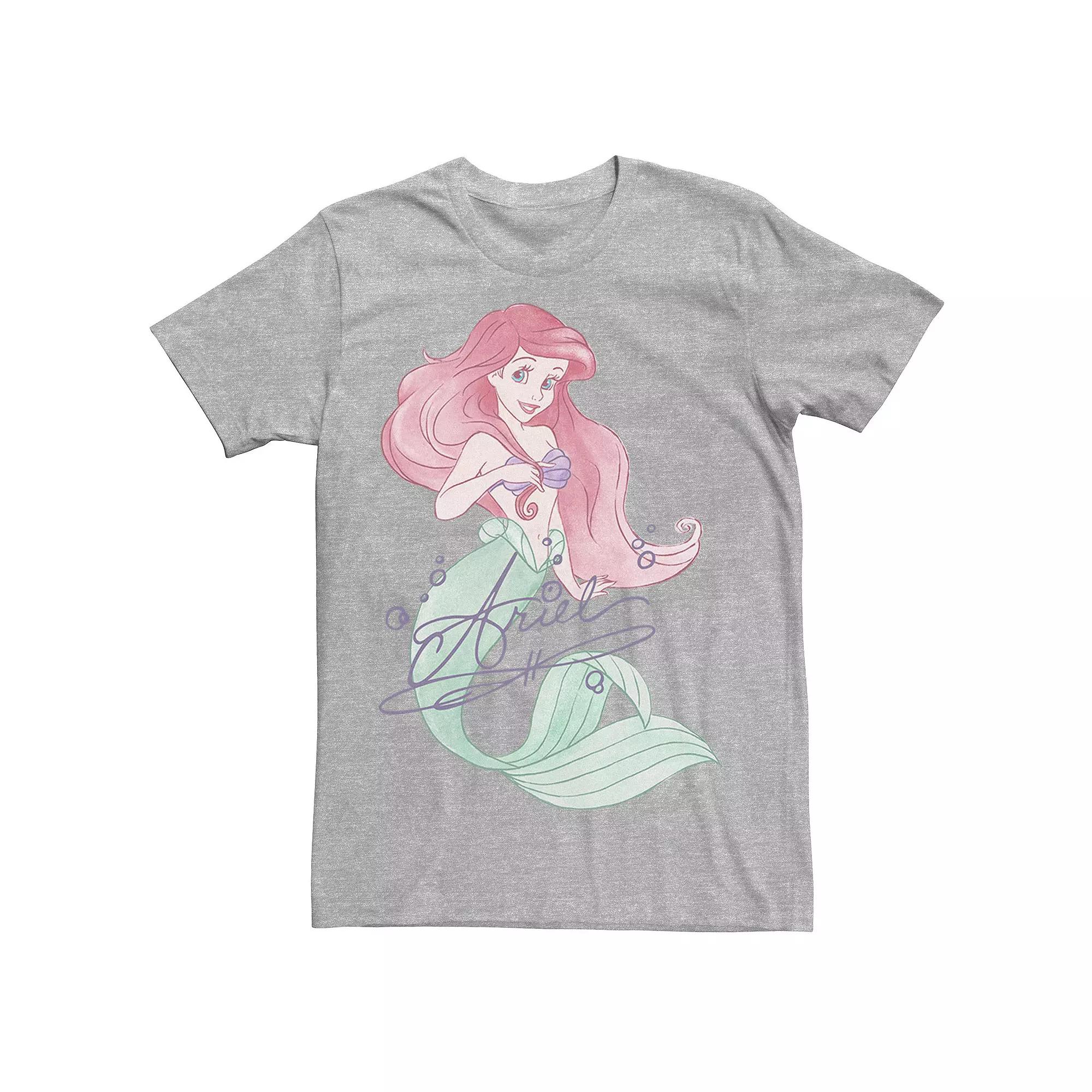 Disney's The Little Mermaid Ariel Men's Signed Portrait Tee,  Product Image