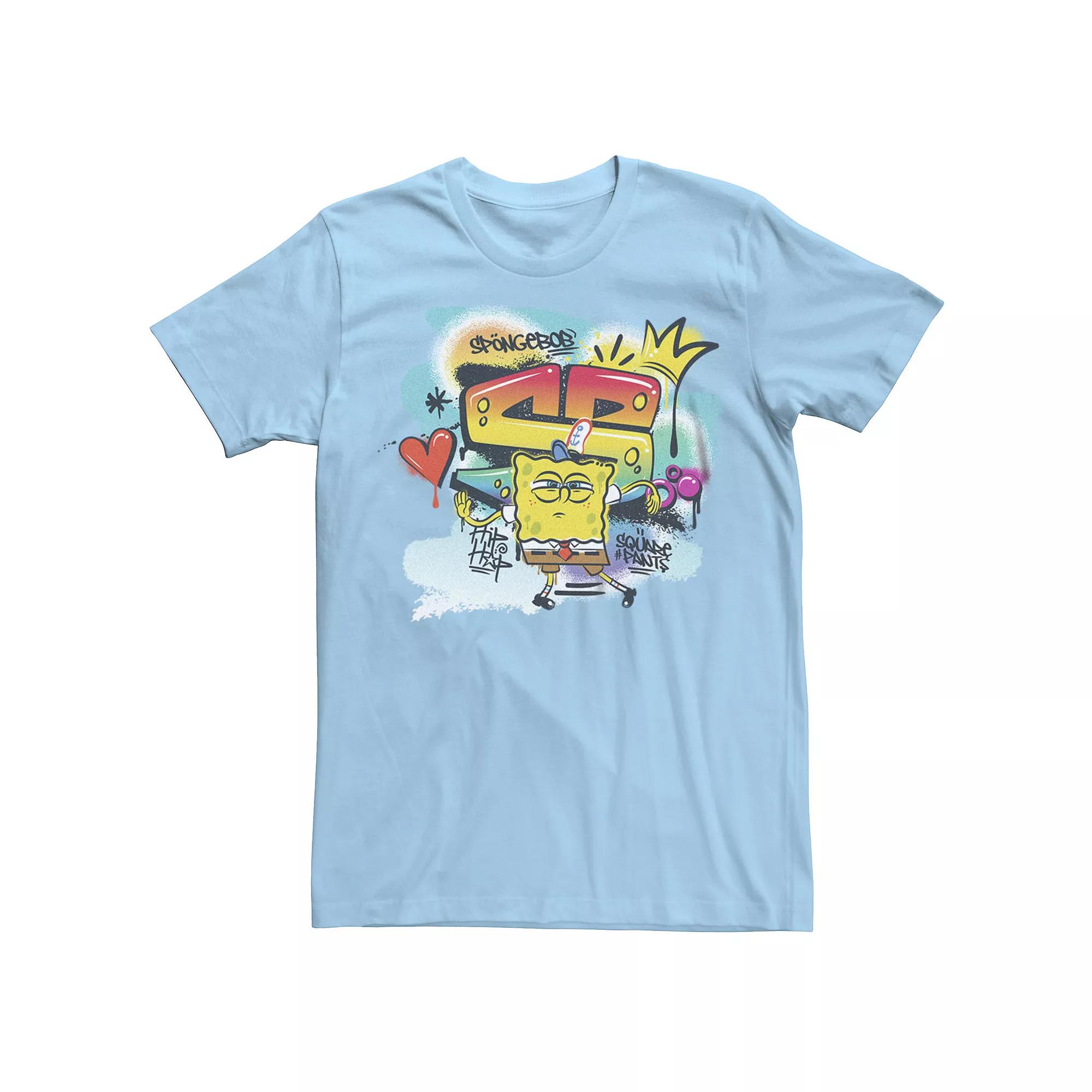 Men's SpongeBob SquarePants Graffiti Graphic Tee,  Product Image