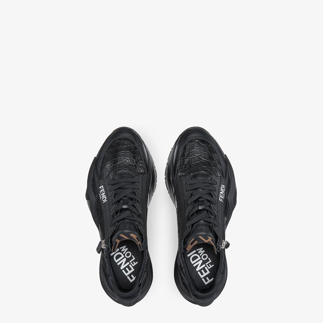 Fendi Flow SneakersBlack caiman low-tops Product Image