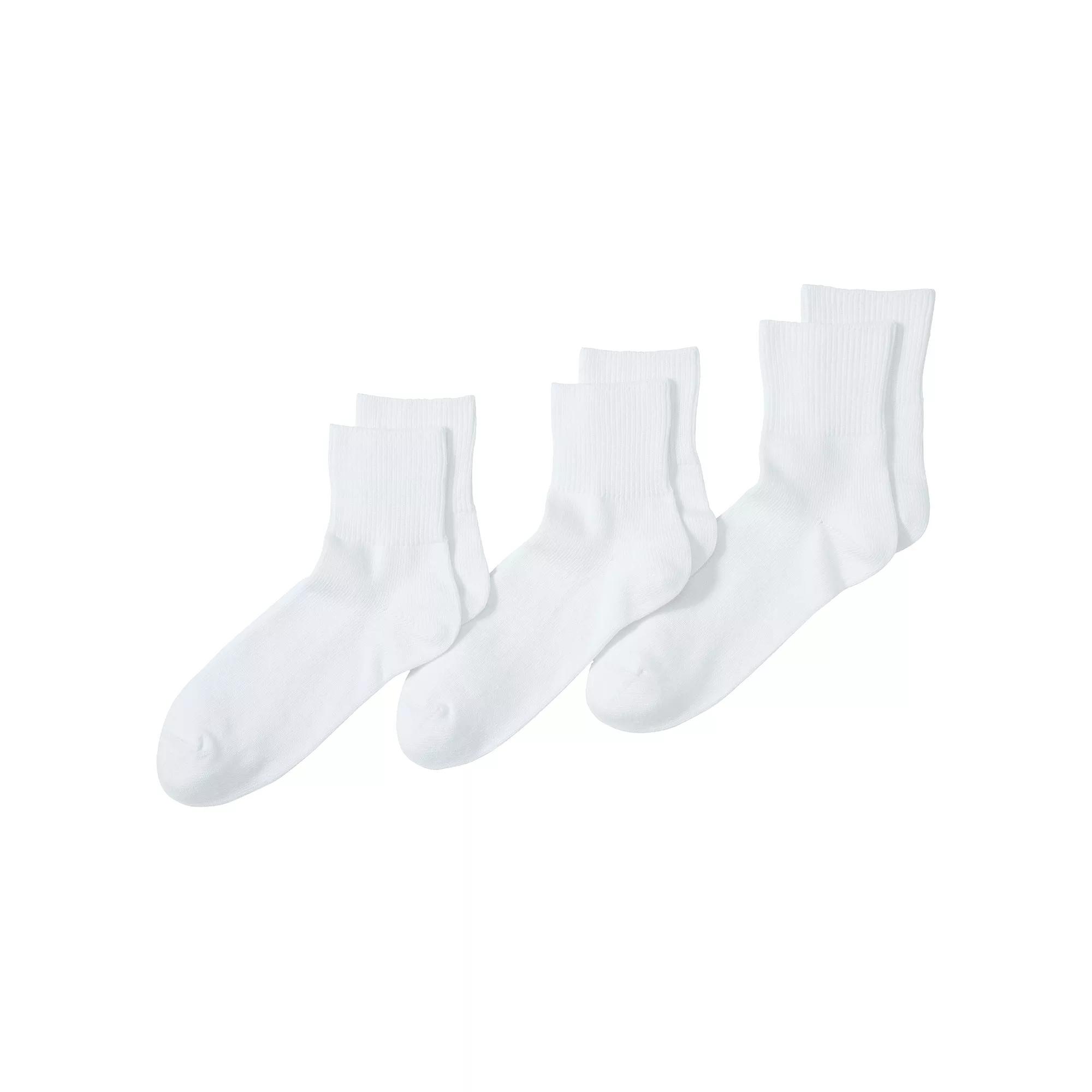 Men's Lands' End 3-Pack Cotton Rib Quarter-Crew Socks,  Product Image