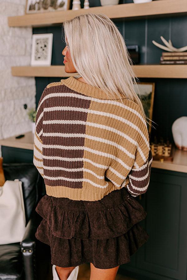 Snuggles And S'mores Knit Sweater in Khaki Product Image
