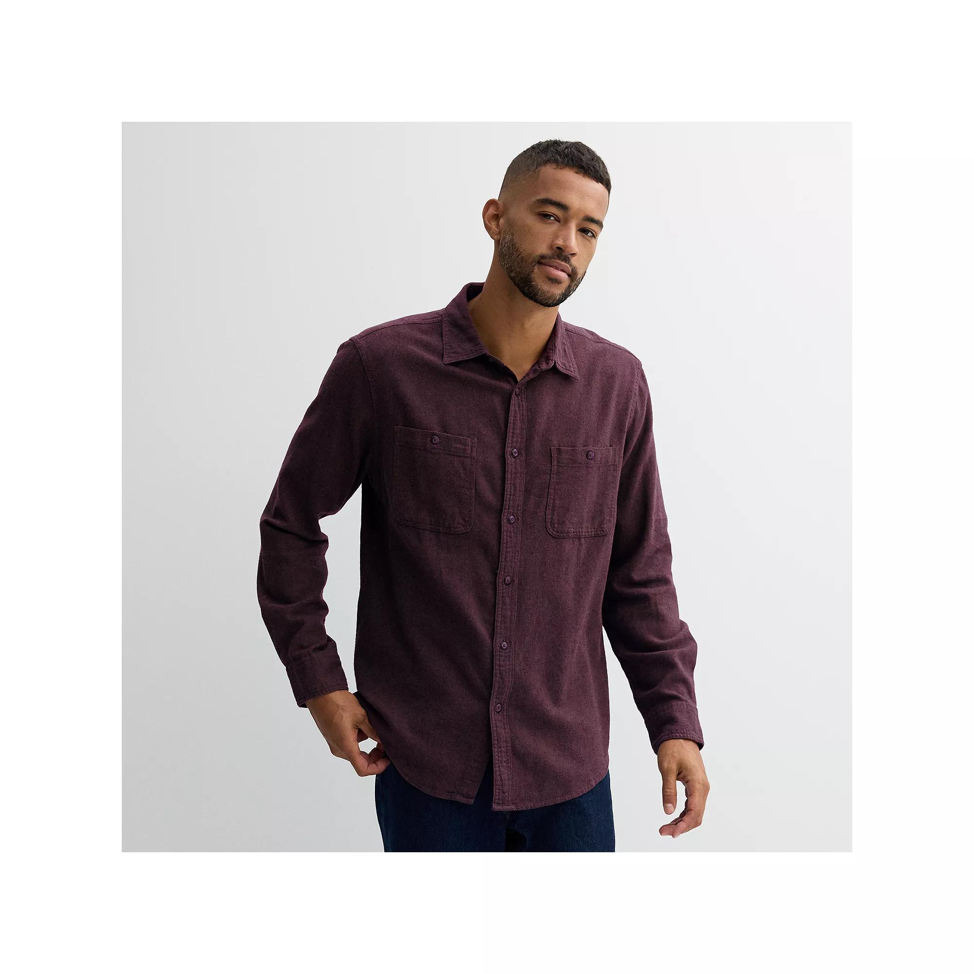 Men's Sonoma Goods For Life® Supersoft Flannel Button-Down Shirt,  Product Image