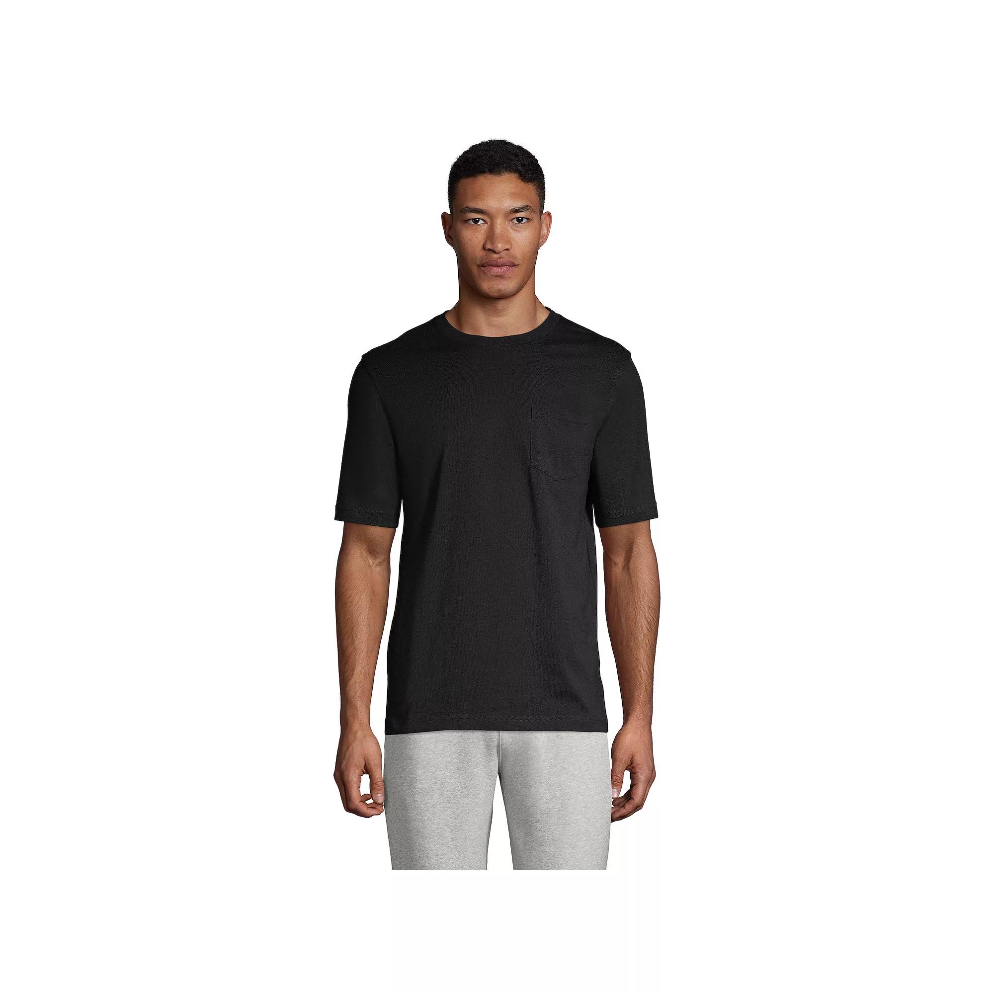 Big & Tall Lands' End Short Sleeve Super-T Pocket Tee, Men's,  Product Image