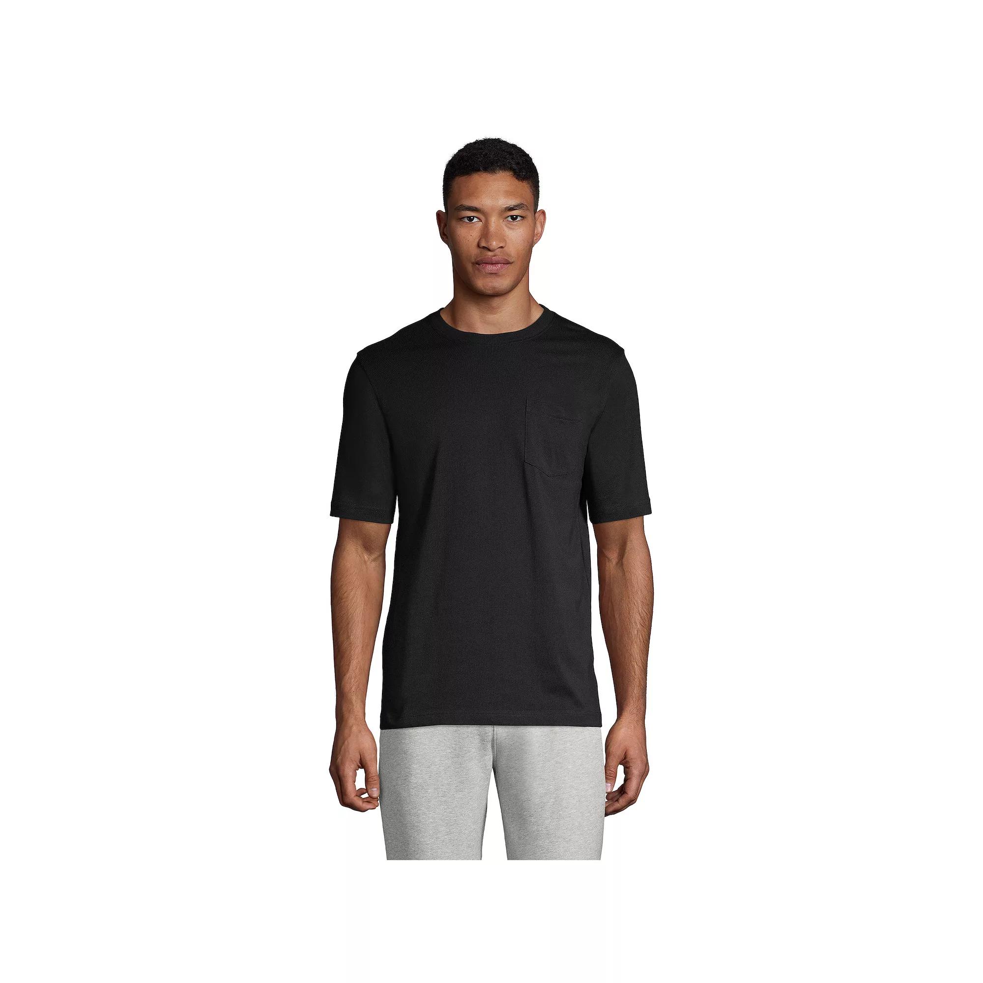 Big & Tall Lands' End Short Sleeve Super-T Pocket Tee, Men's,  Product Image