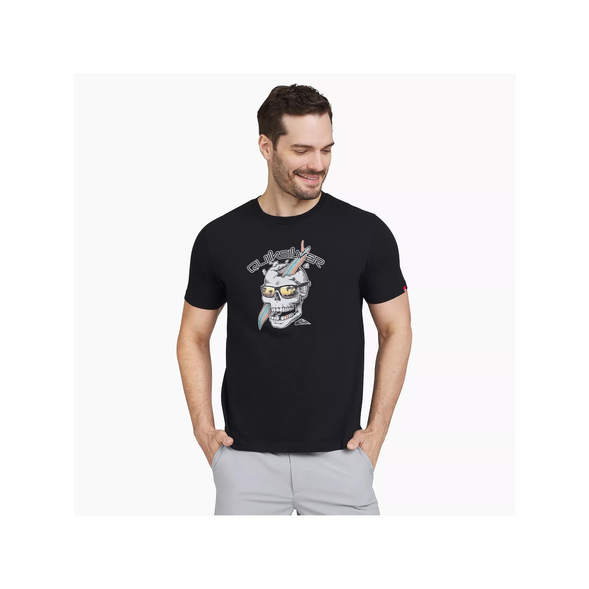 Men's Quiksilver Short Sleeve Graphic Tee, Size: XXL, Black Sunset Product Image