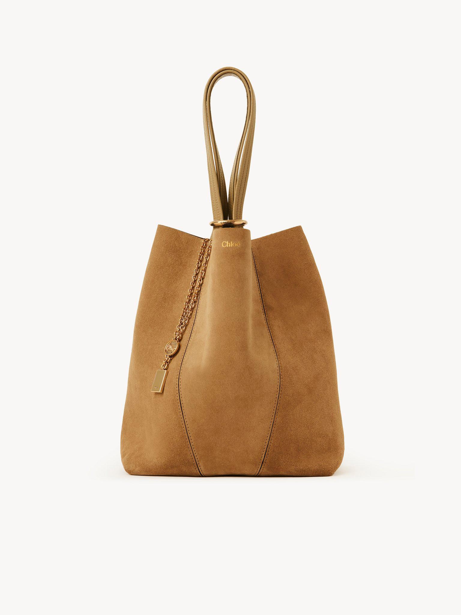 Chloé Spin tote bag in suede leather Product Image