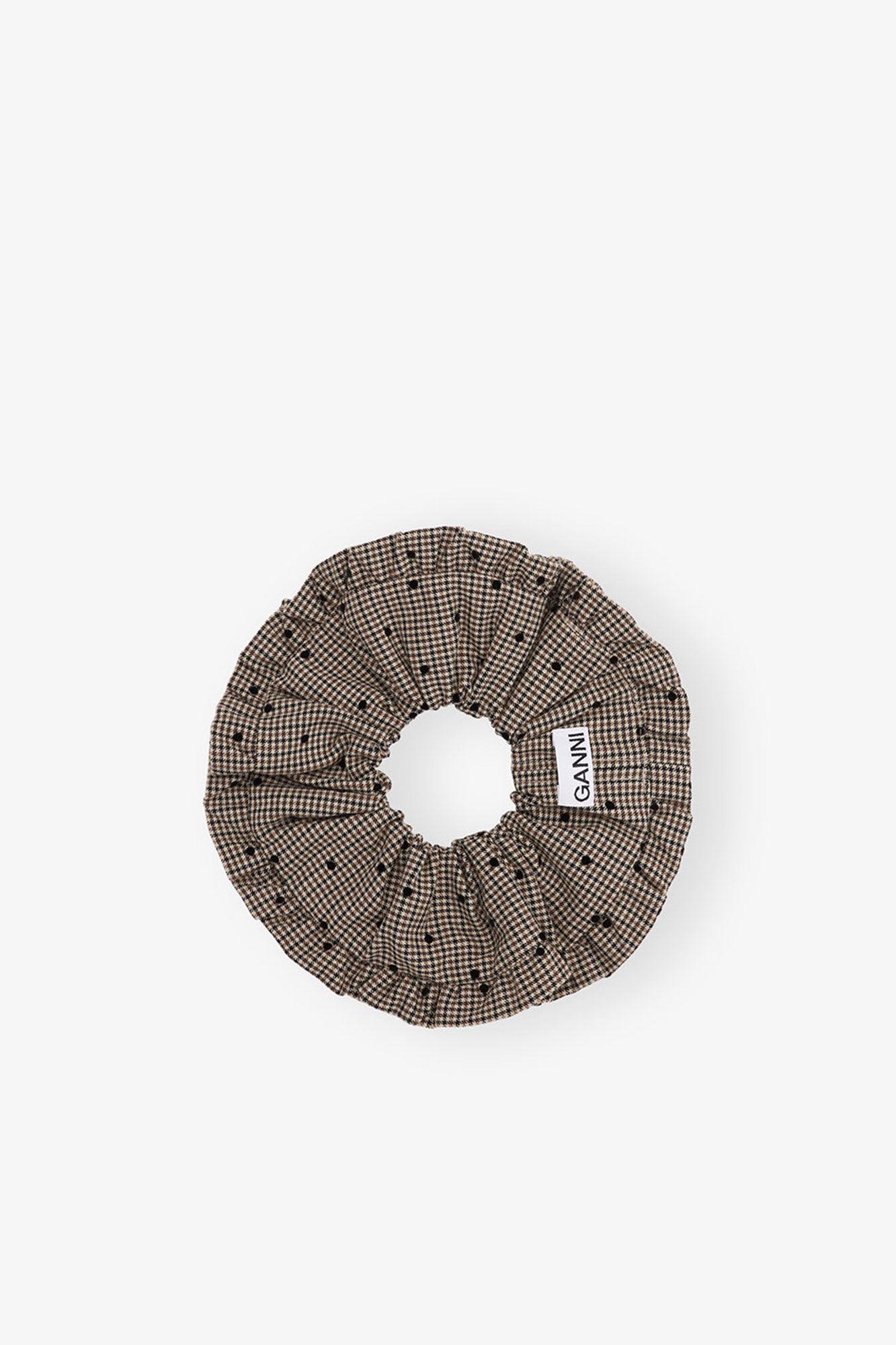 Brown Striped Frill Scrunchie Product Image