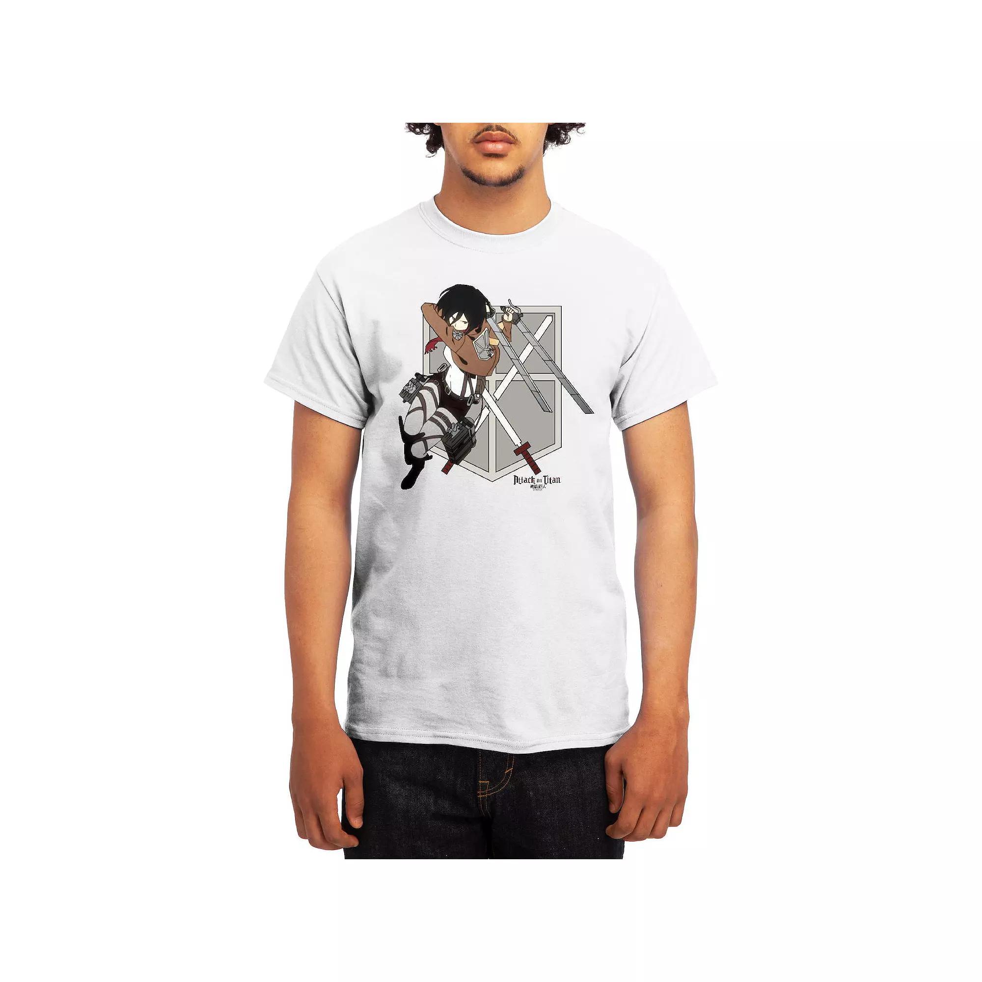 Men's Attack on Titan Mikasa Flying Emblem Tee, Boy's, Size: XXL, White Product Image