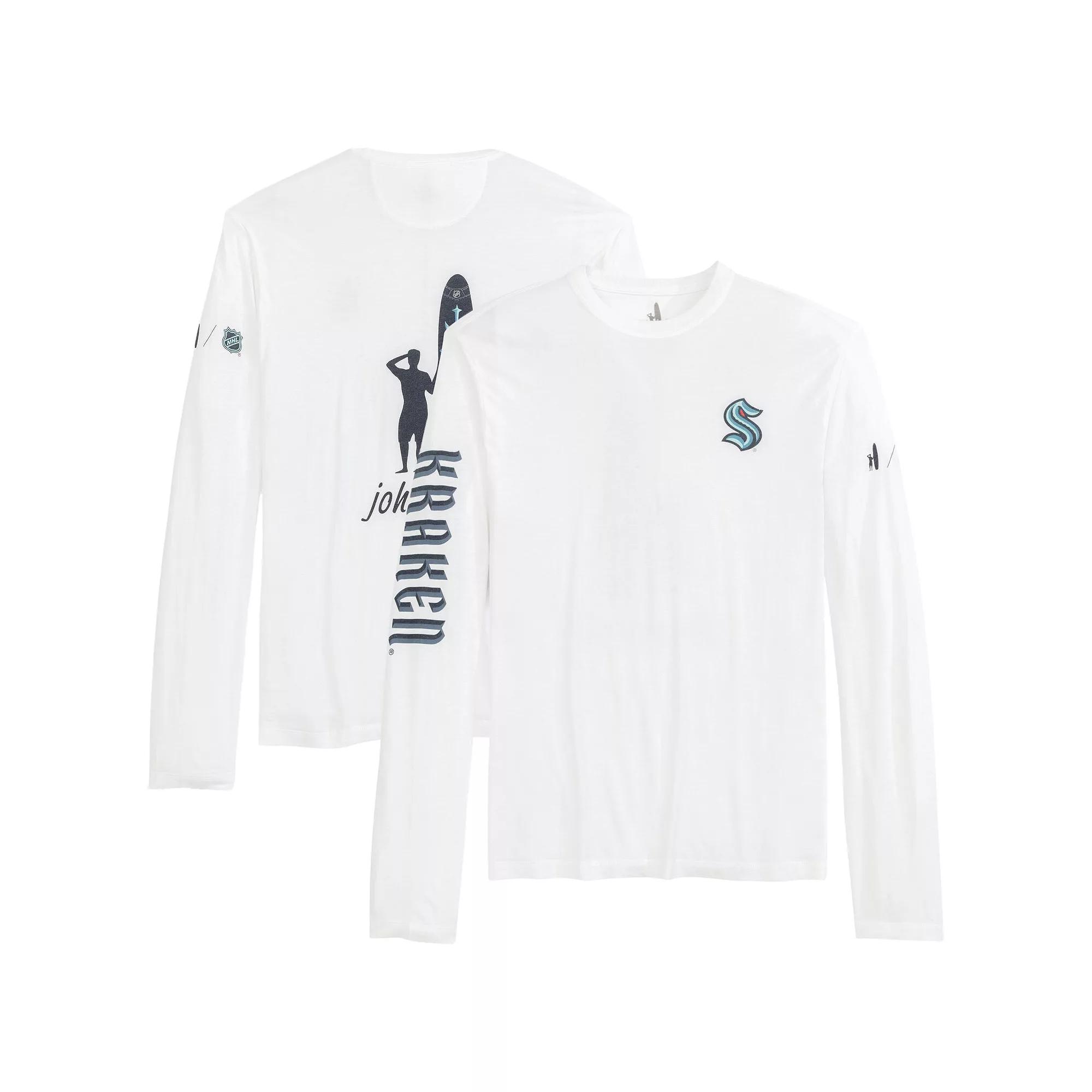 Men's johnnie-O White Seattle Kraken Adam Long Sleeve T-Shirt,  Product Image