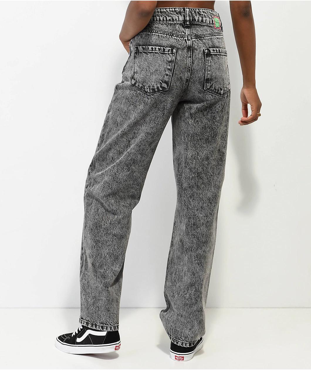 Empyre Tori Black Acid Wash Skate Jeans Product Image
