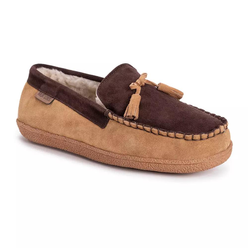 MUK LUKS Talan Men's Leather Moccasin Slippers,  Product Image