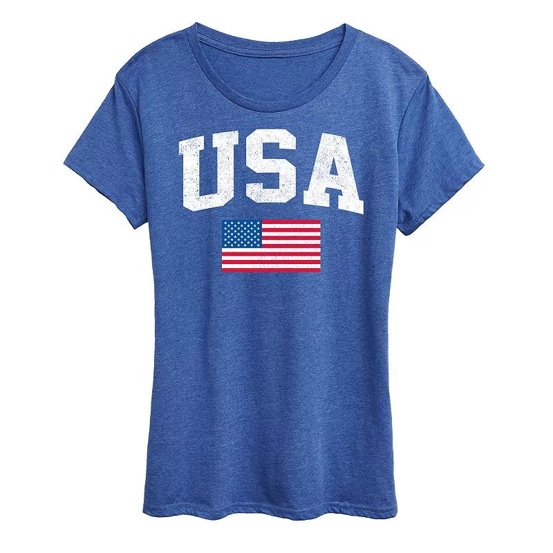 Women's USA Flag Graphic Tee,  Product Image