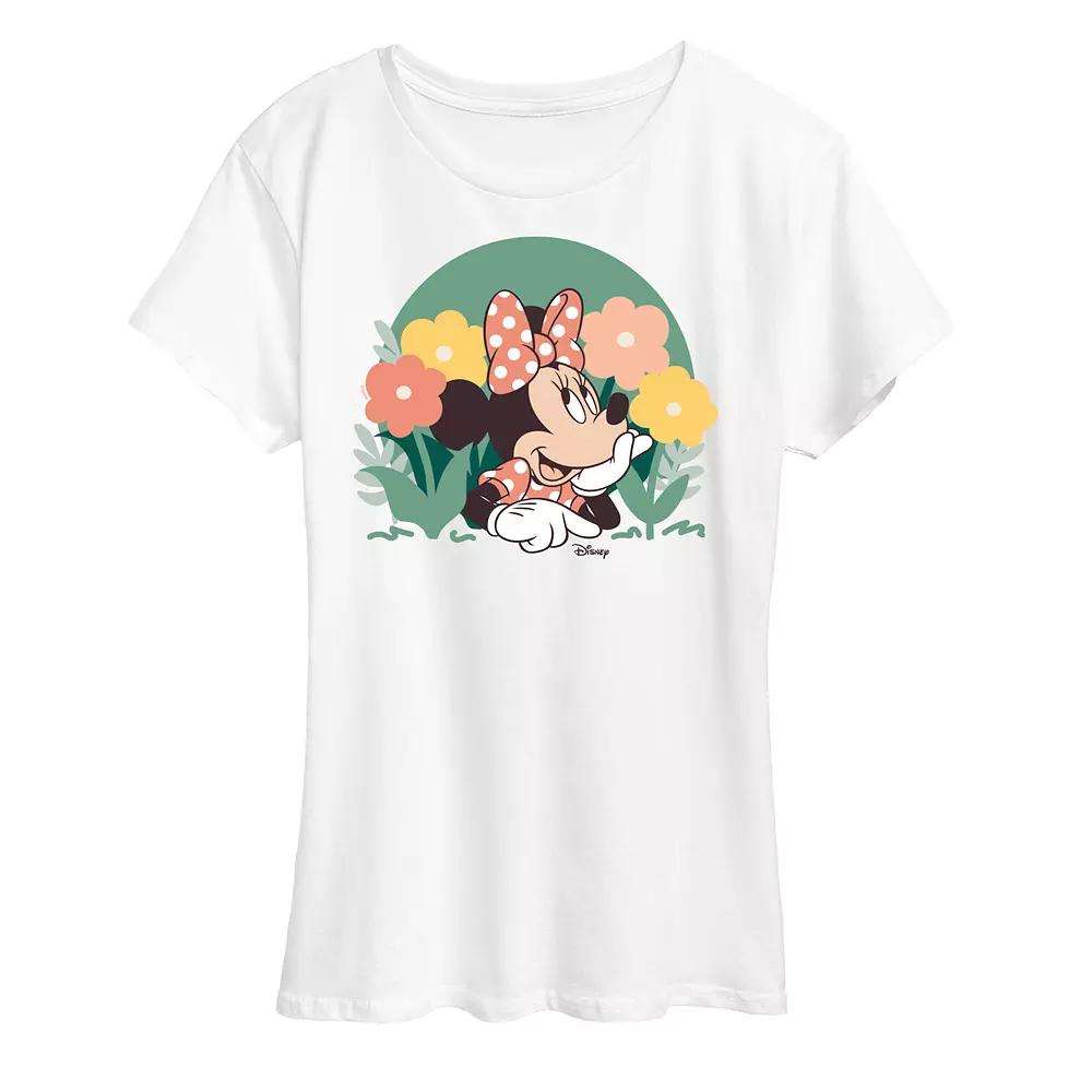 Disney's Minnie Mouse Women's Flowers Graphic Tee,  Product Image