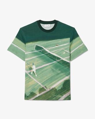 Men's Classic Fit Tennis Print T-Shirt Product Image
