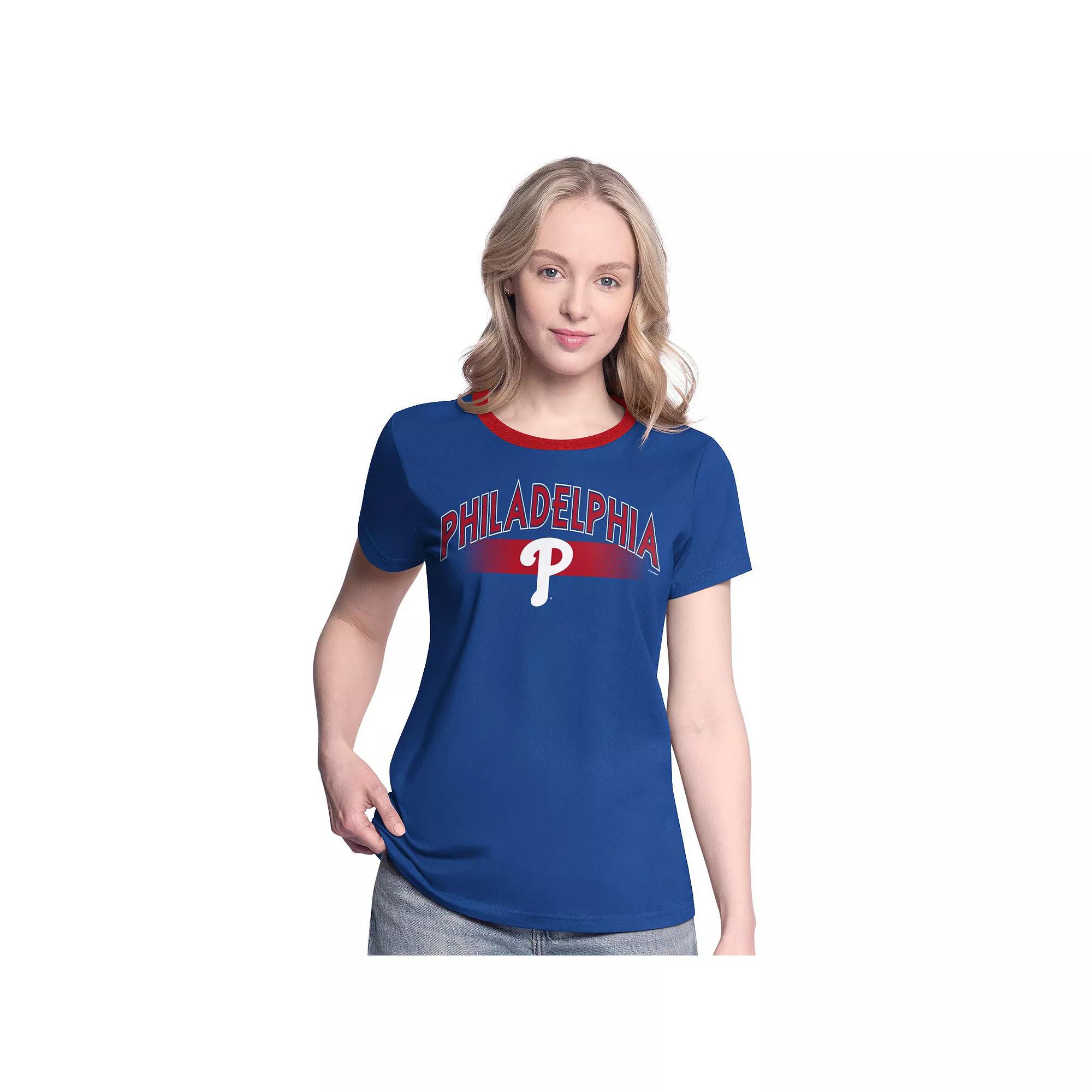 Women's G-III 4Her by Carl Banks  Royal Philadelphia Phillies Pitch T-Shirt, Size: XXL, Blue Product Image