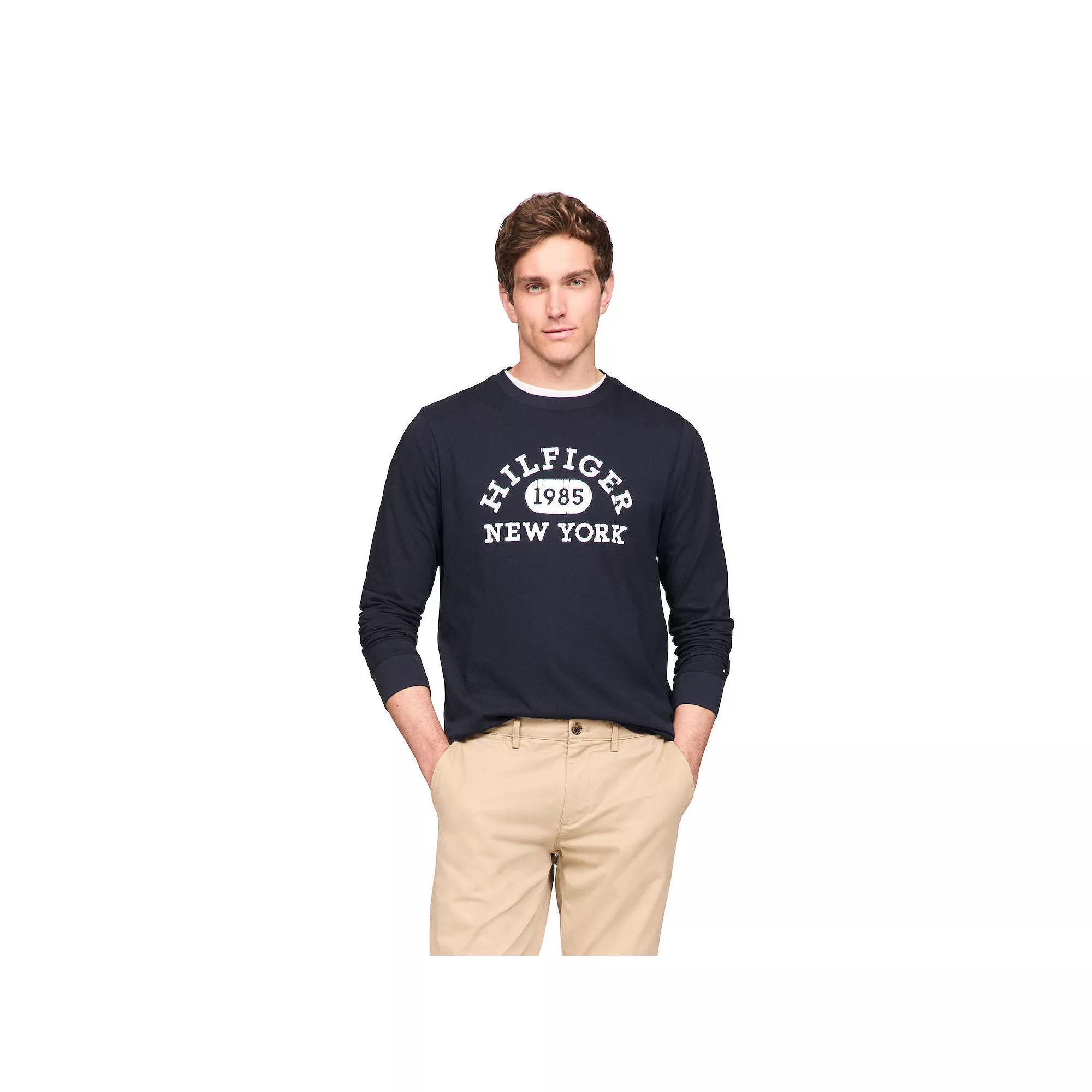 Men's Tommy Hilfiger Monotype Collegiate Long Sleeve Tee,  Product Image