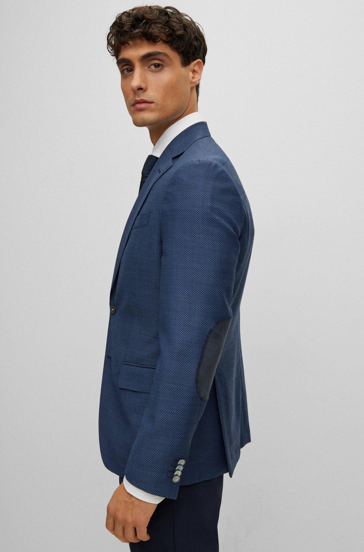 Slim-fit jacket in wool twill Product Image