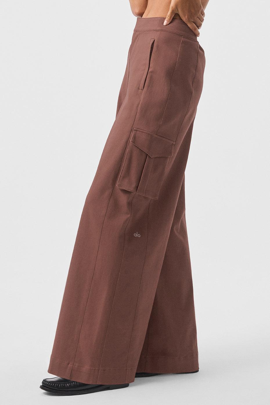 Show Off Cargo Wide Leg Trouser - Chestnut Product Image