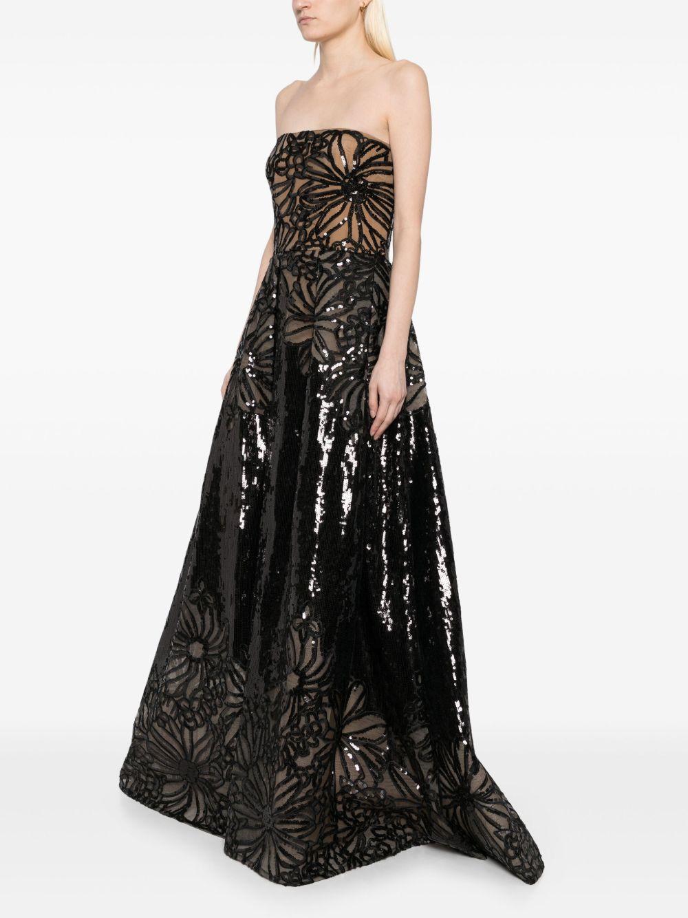 sequin-embroidered gown Product Image