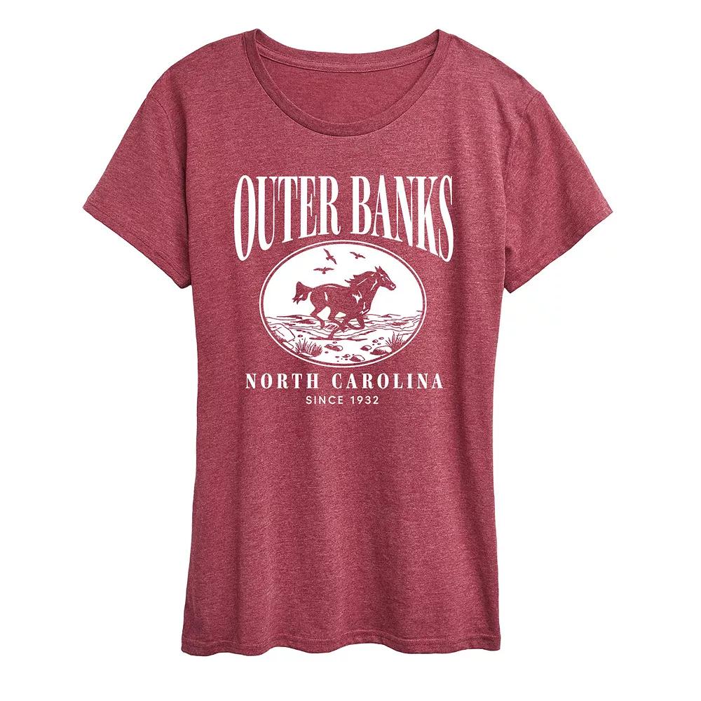 Women's Outer Banks Running Horse Graphic Tee,  Product Image