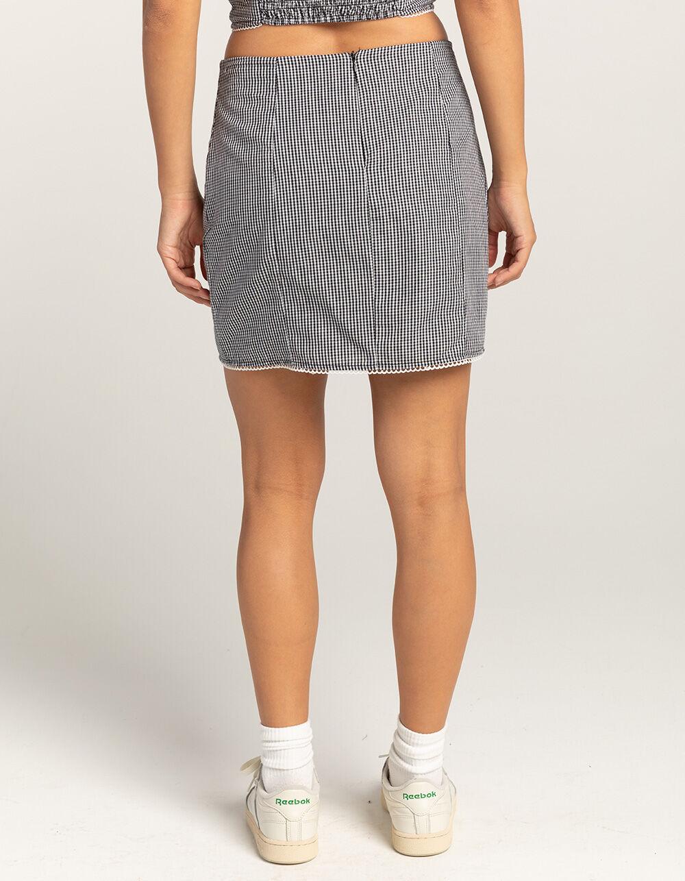 FULL TILT Gingham Womens Skirt - BLACK/WHITE Product Image