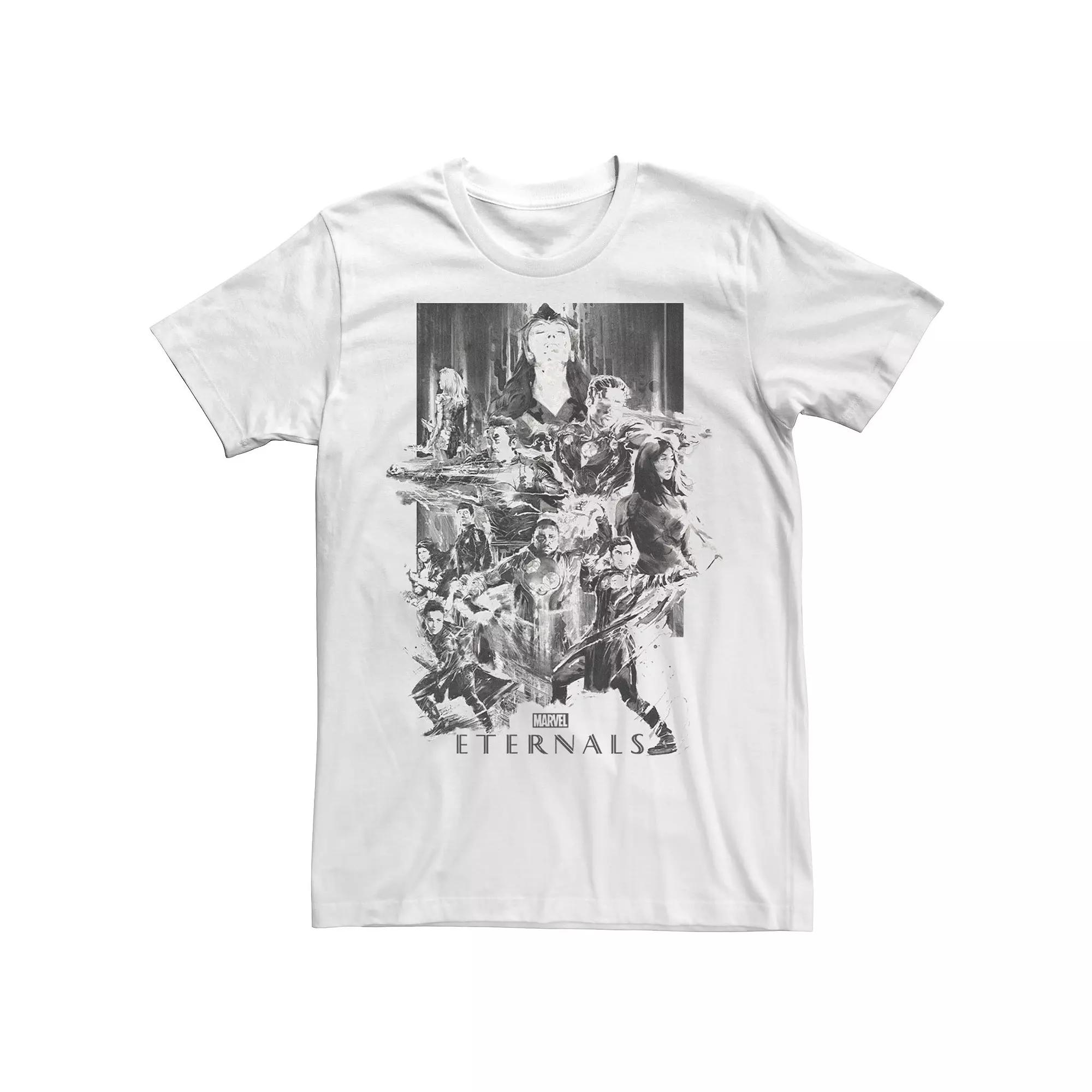 Men's Marvel Eternals Black And White Group Poster Tee, Boy's,  Product Image