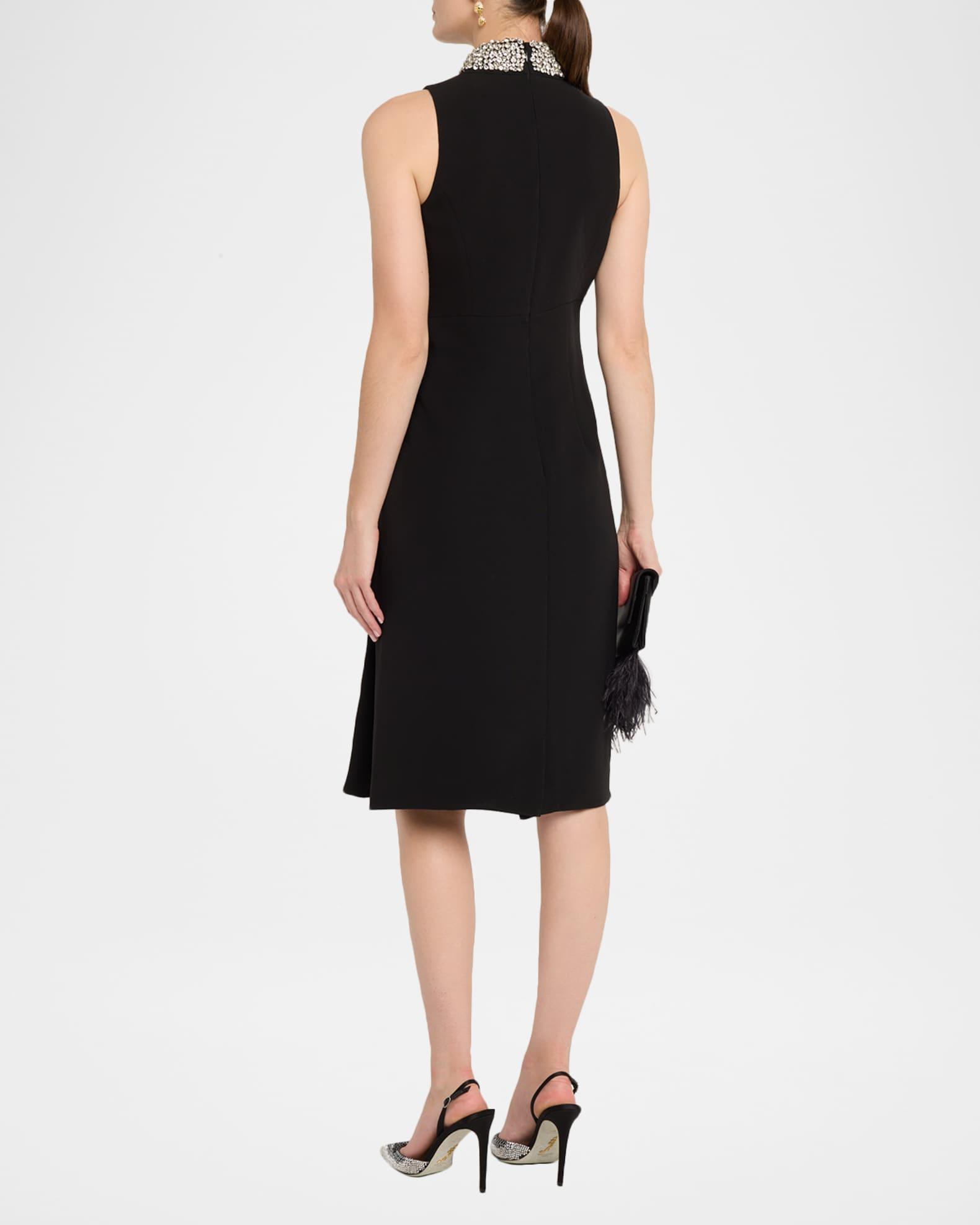 Draped Rhinestone-Embellished Dress Product Image