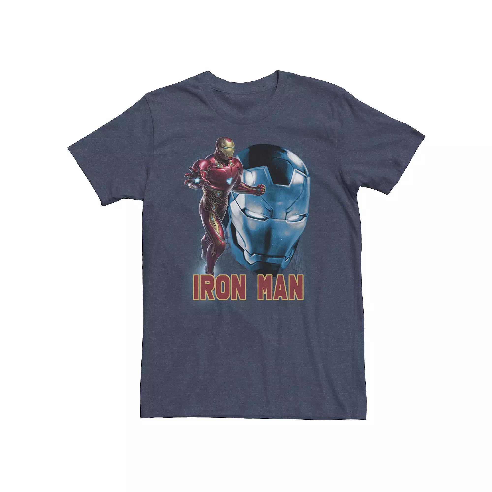Big & Tall Marvel Avengers Endgame Iron Man Side Profile Tee, Men's,  Product Image