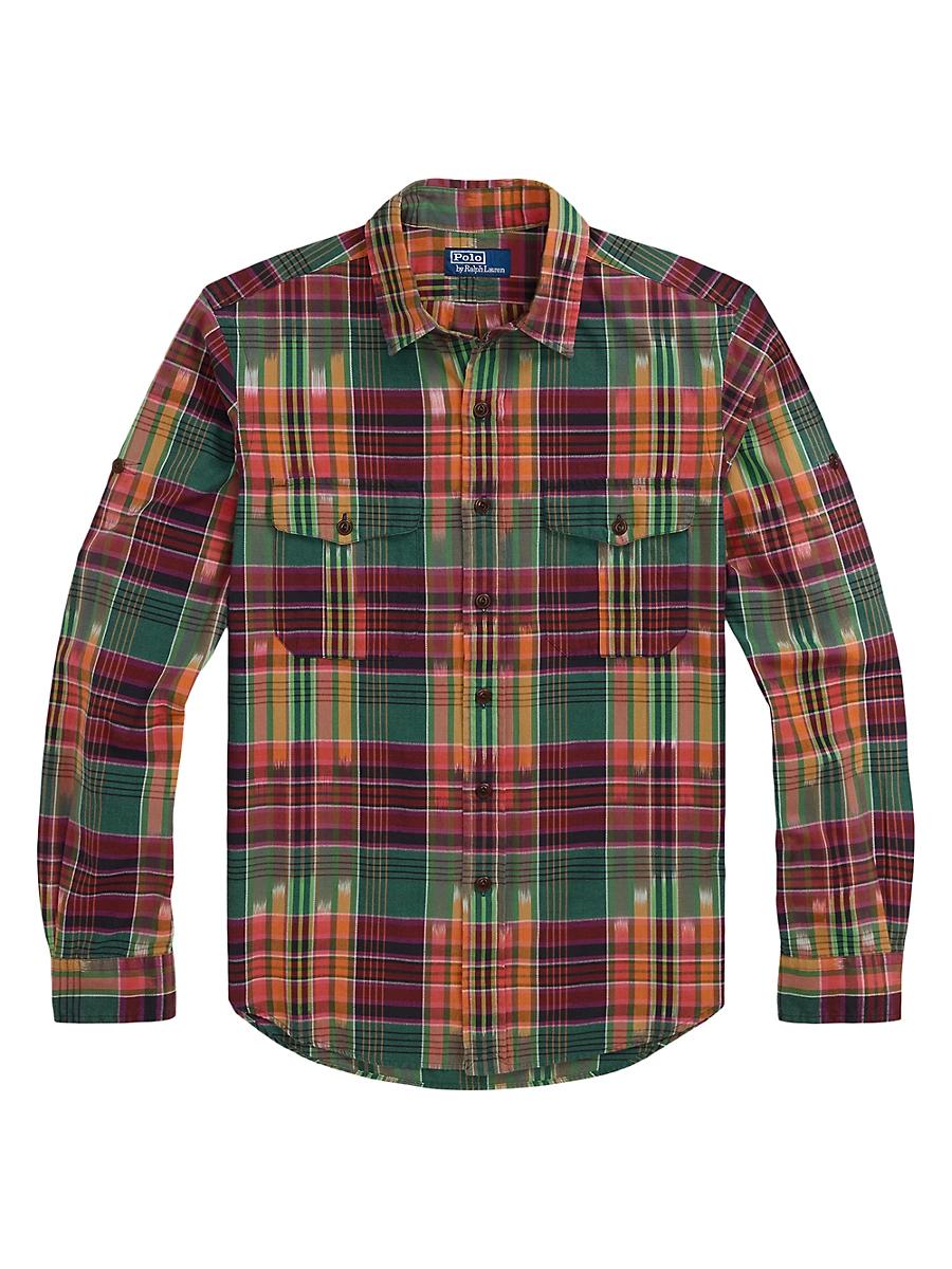 Mens Classic-Fit Madras Workshirt Product Image