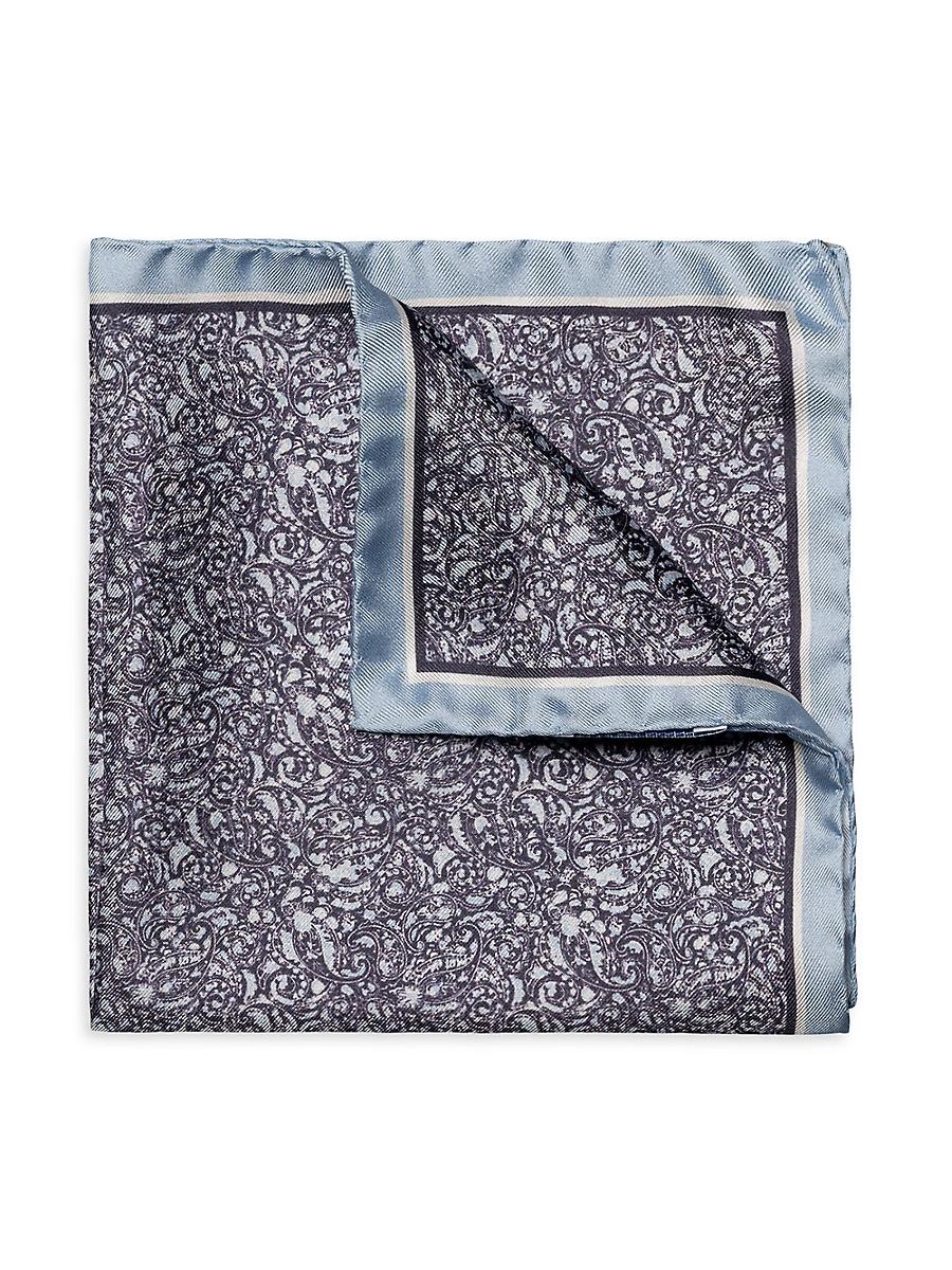 Mens Silk Paisley Pocket Square Product Image