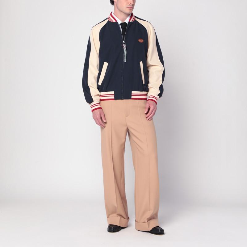 VALENTINO La Chat De La Maison Wool Bomber Jacket In Black Product Image