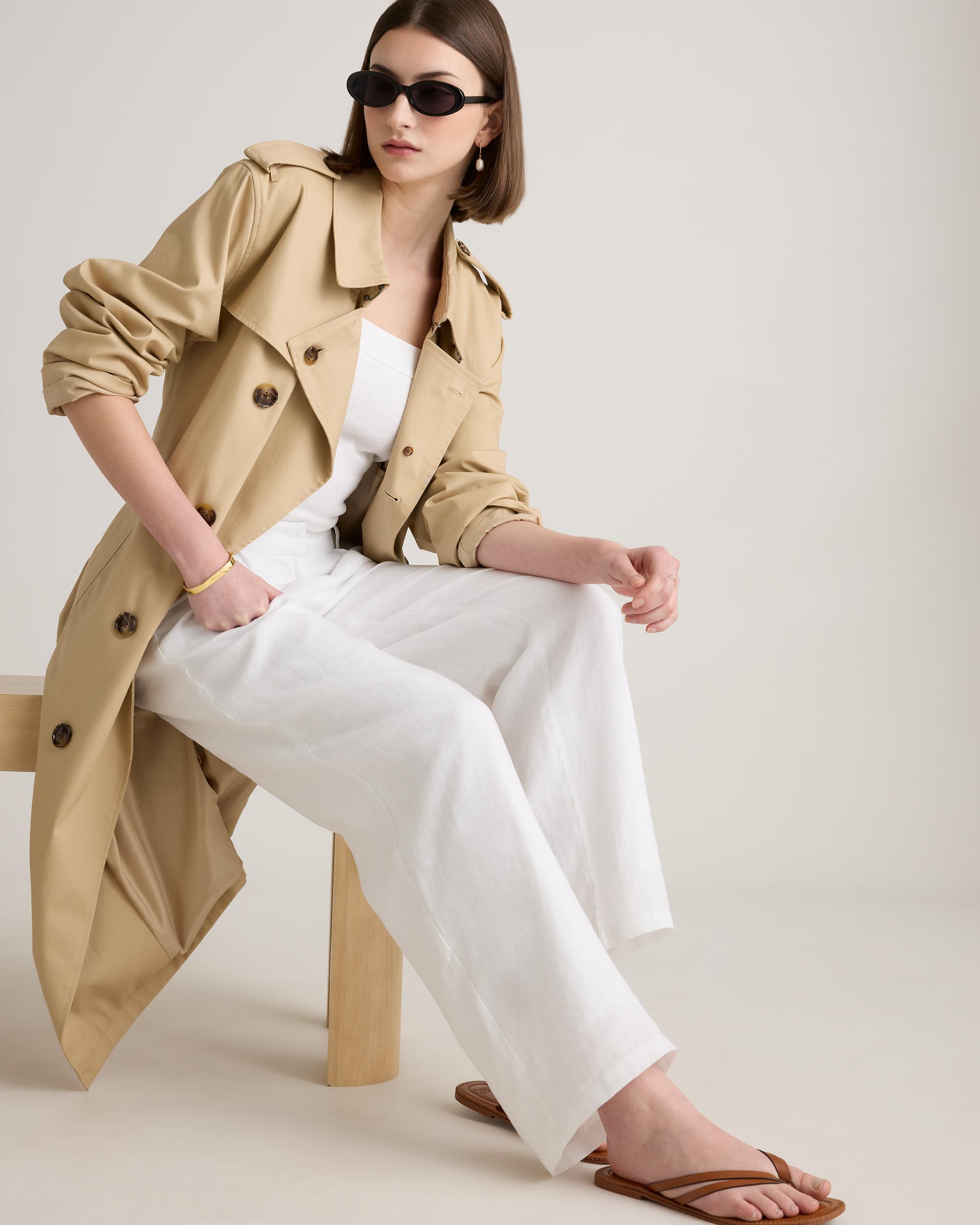 Quince | Women's 100% European Linen Pleated Trouser Product Image