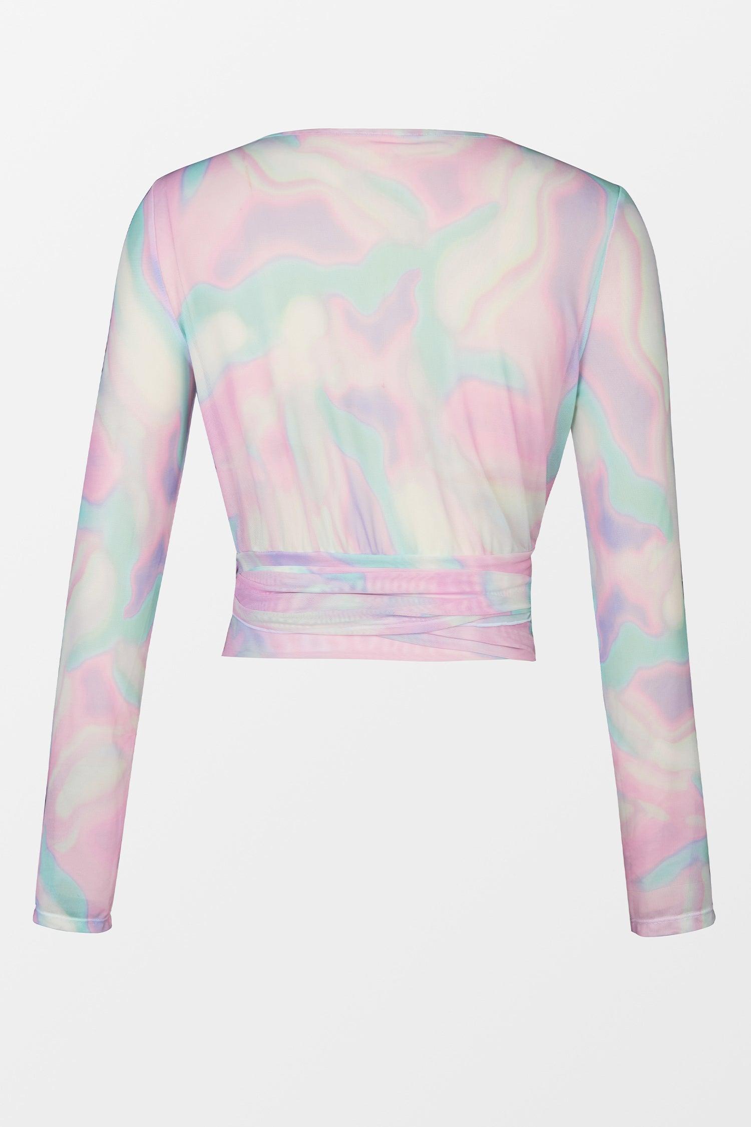 X STASSIE Abstract Abalone Mesh Cover-Up Top Product Image