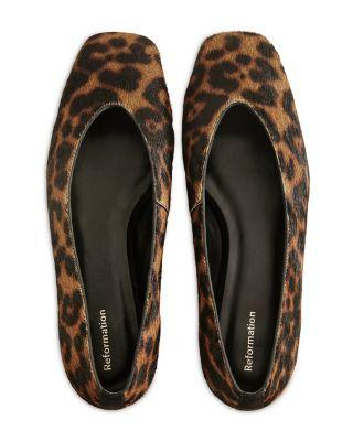 Women's Prudence Leopard Print Calf Hair Ballet Flats Product Image