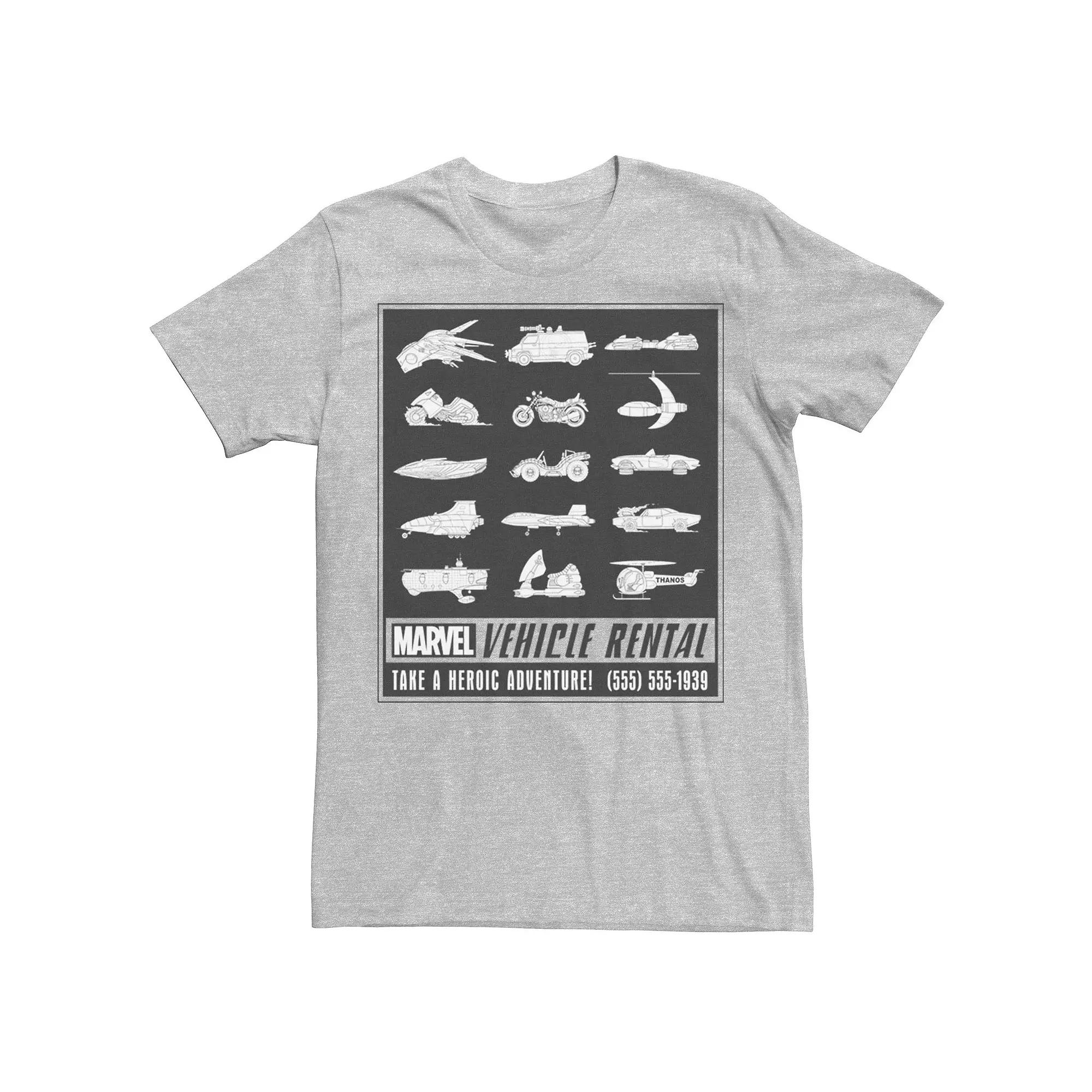 Men's Marvel Retro Comic Vehicle Rental Heroic Adventure Graphic Tee,  Product Image