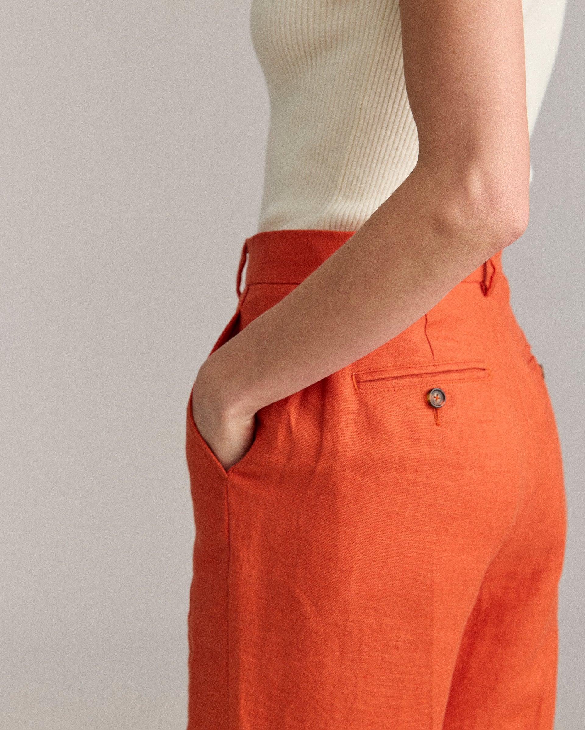 Wide Leg Flat Front Trouser -  Product Image