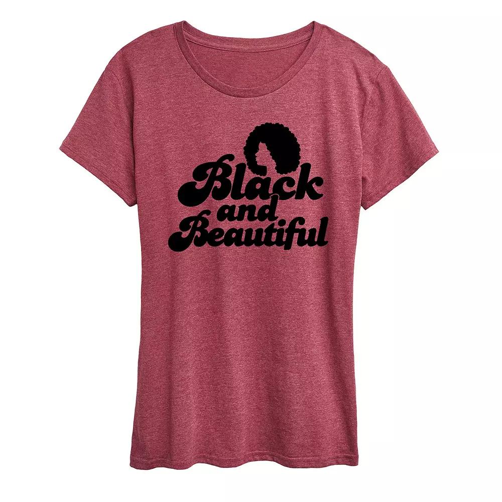 Plus Black and Beautiful Graphic Tee, Women's,  Product Image