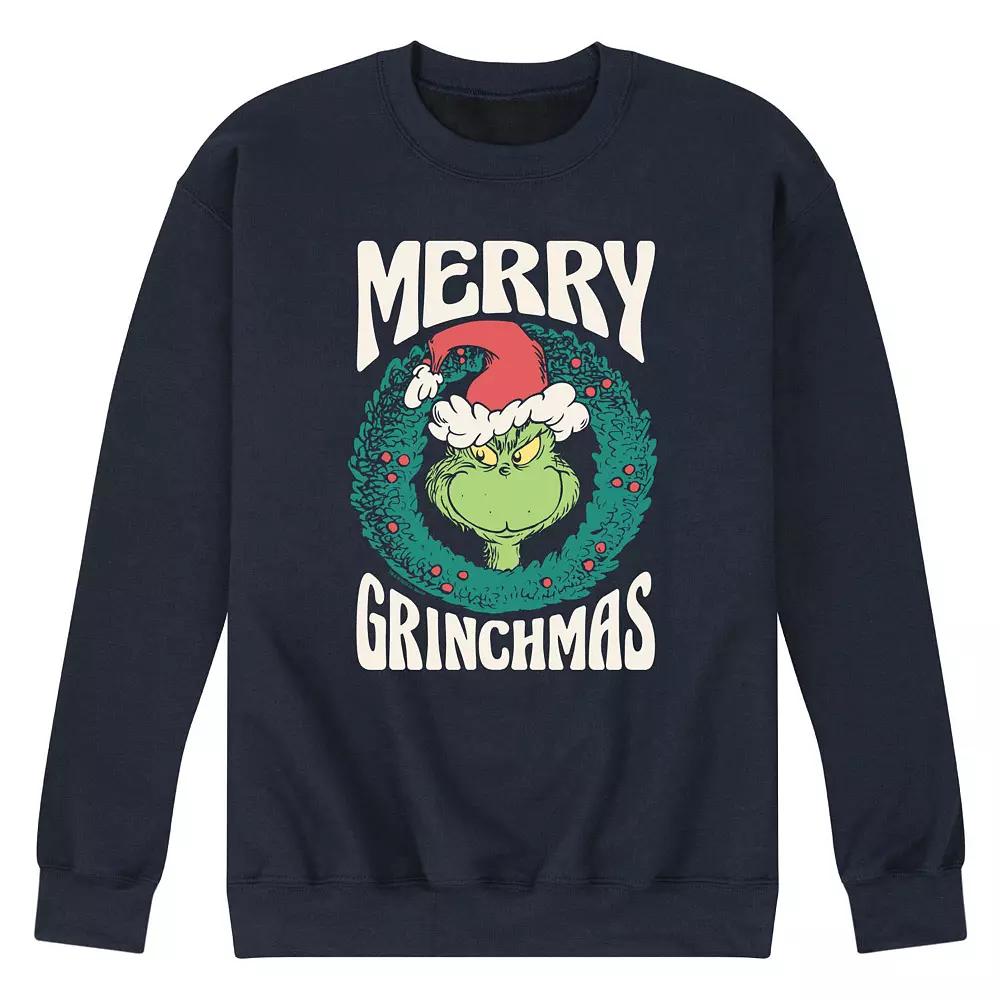 Men's Dr. Seuss The Grinch Merry Christmas Fleece Sweatshirt,  Product Image