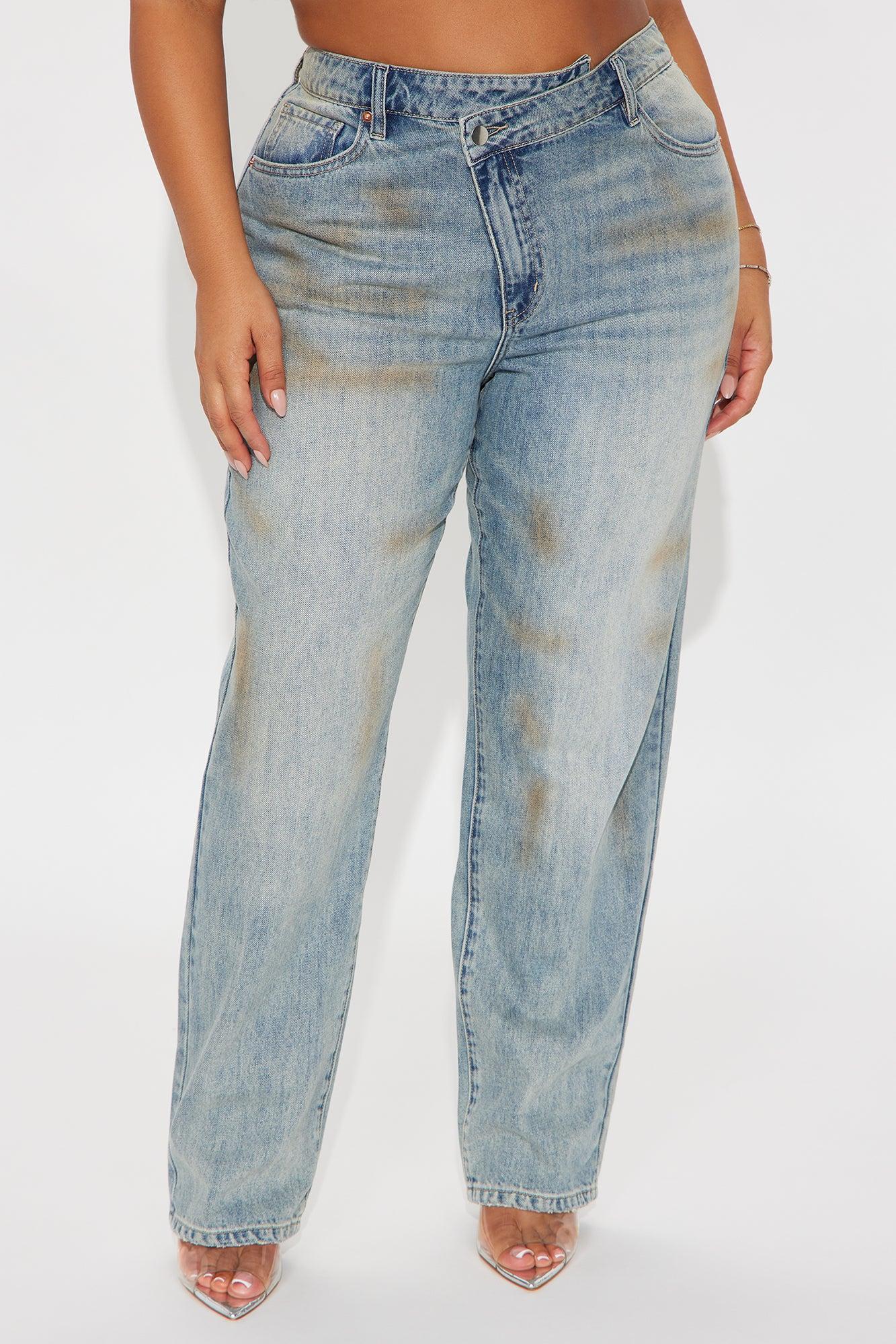 Most Wanted Crossover Straight Leg Jeans - Vintage Wash Female Product Image